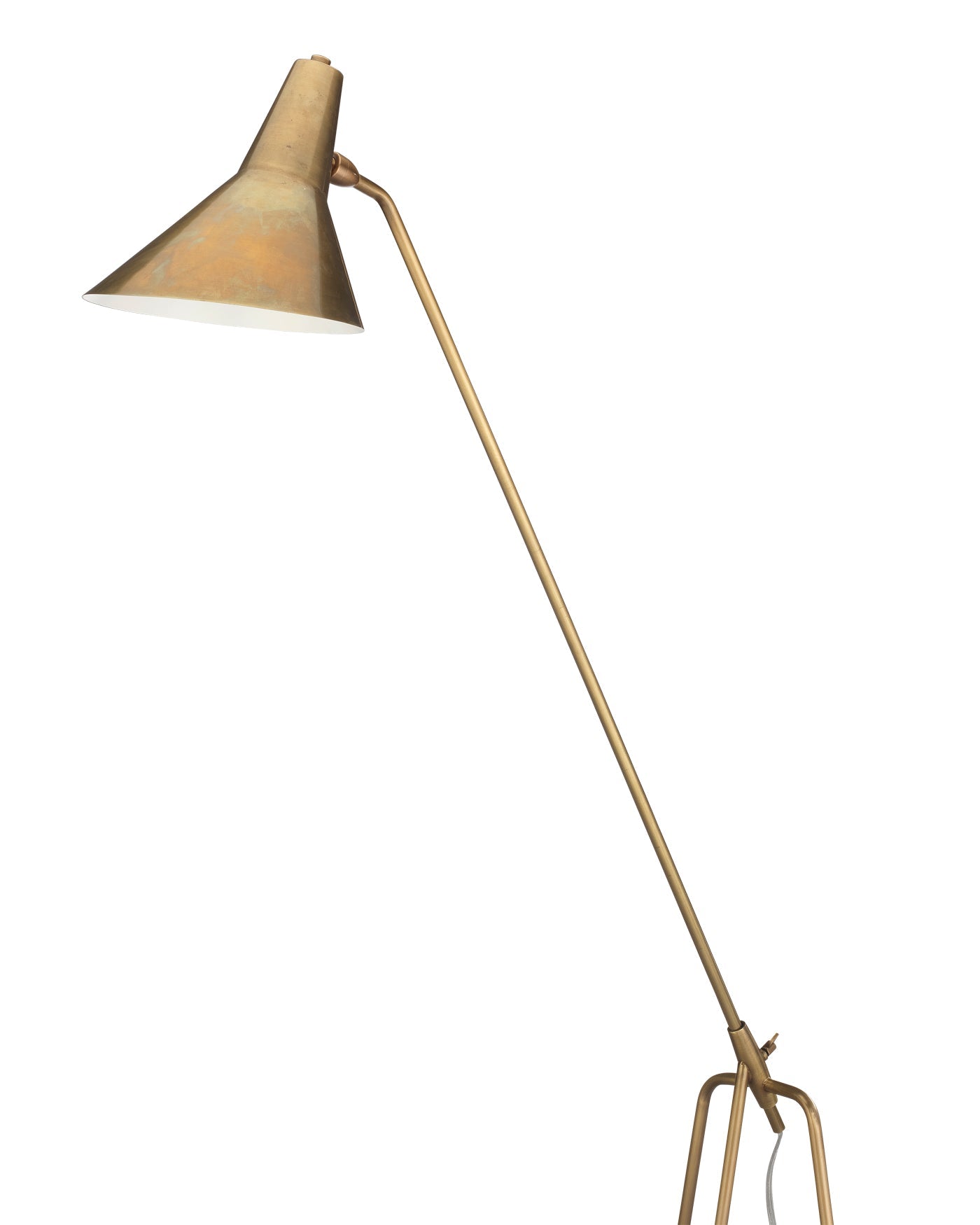 Franco Tri-Pod Floor Lamp in Antique Brass