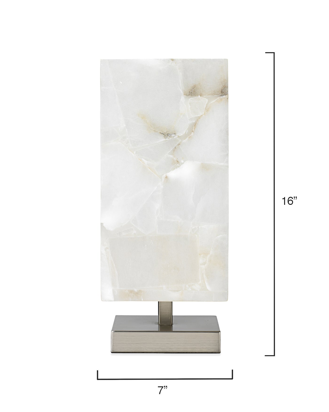 Ghost Axis Table Lamp in Alabaster & Antique Silver