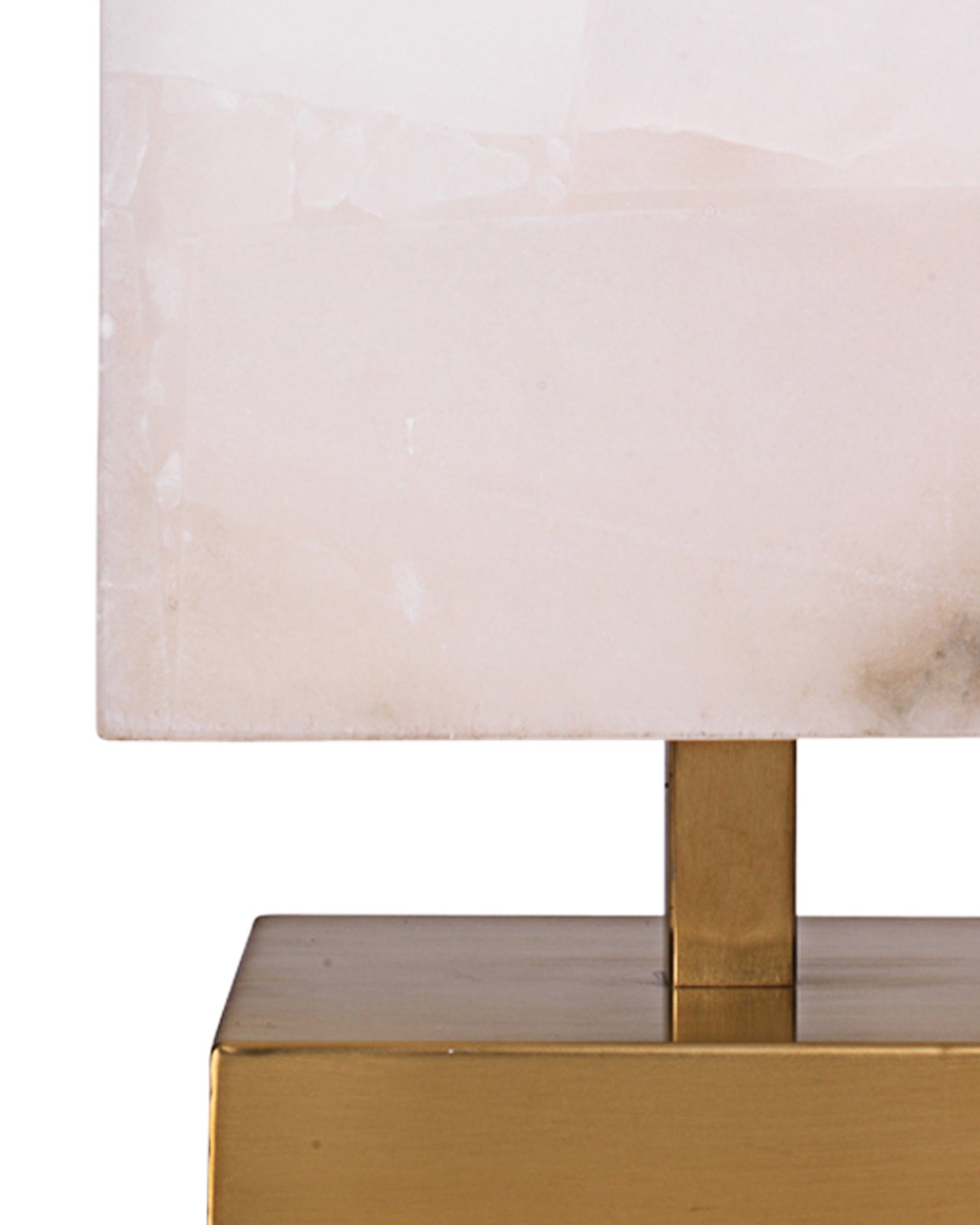 Ghost Axis Table Lamp in Alabaster & Antique Brass