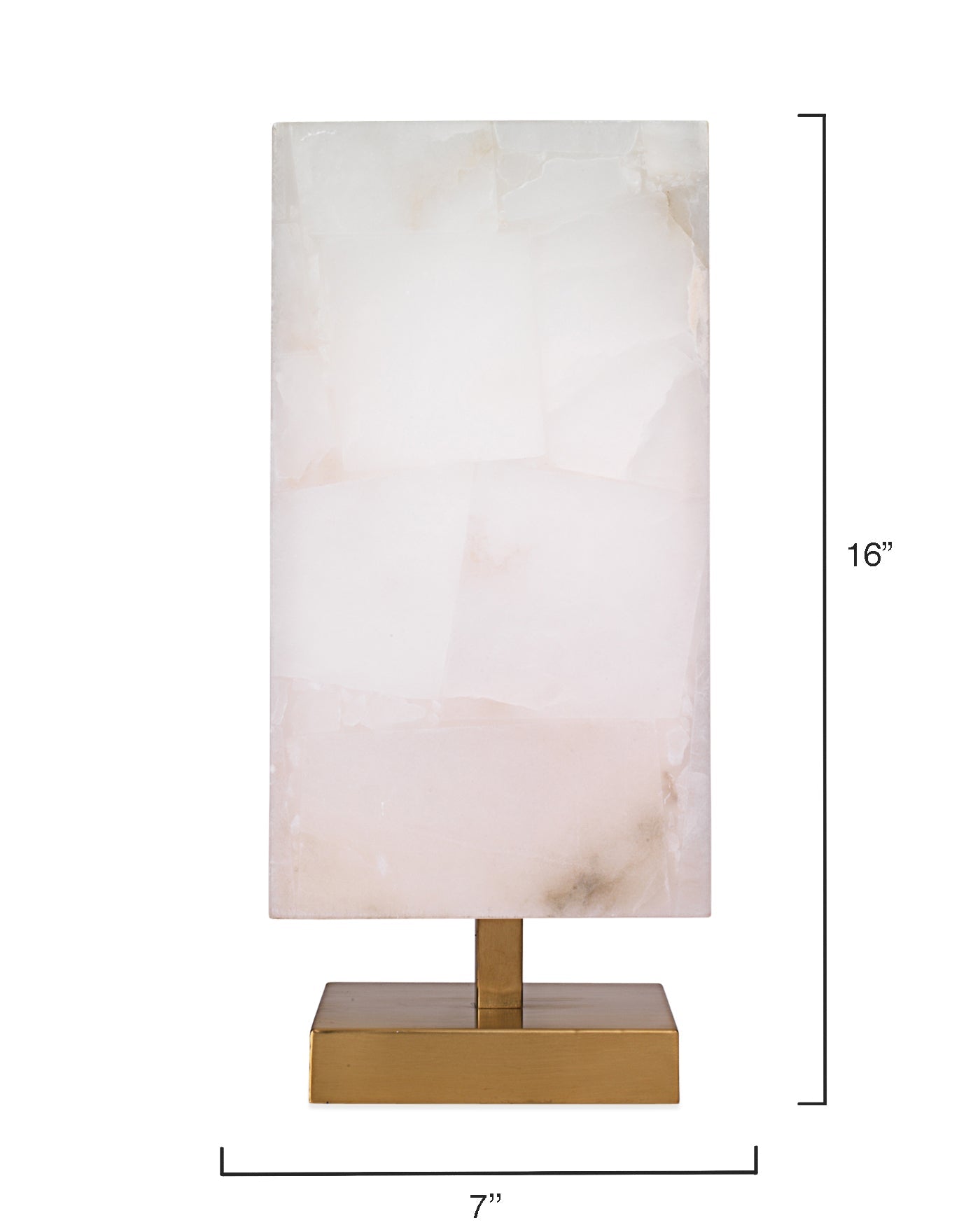 Ghost Axis Table Lamp in Alabaster & Antique Brass
