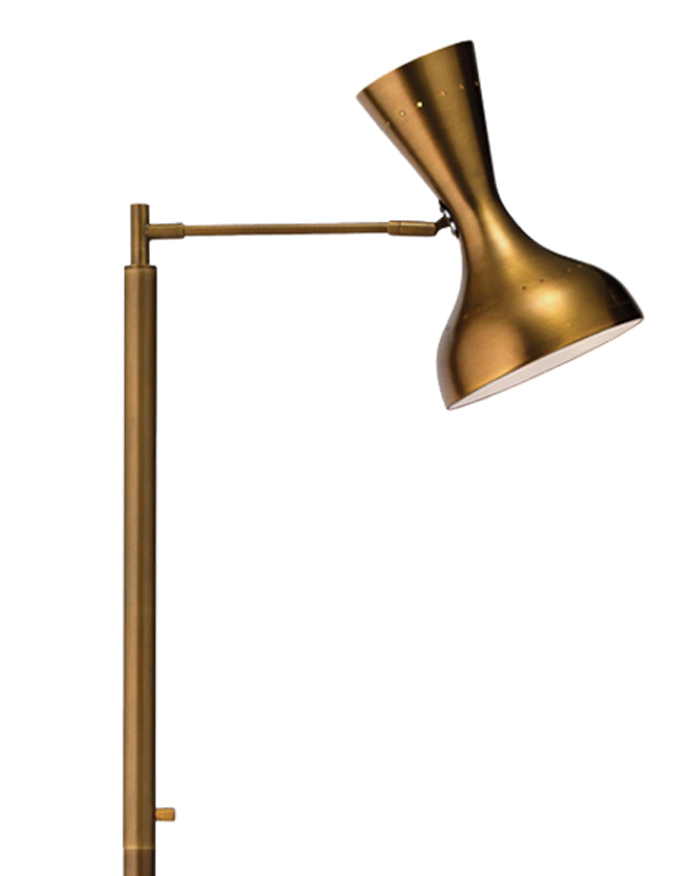 Pisa Swing Arm Floor Lamp in Antique Brass Metal
