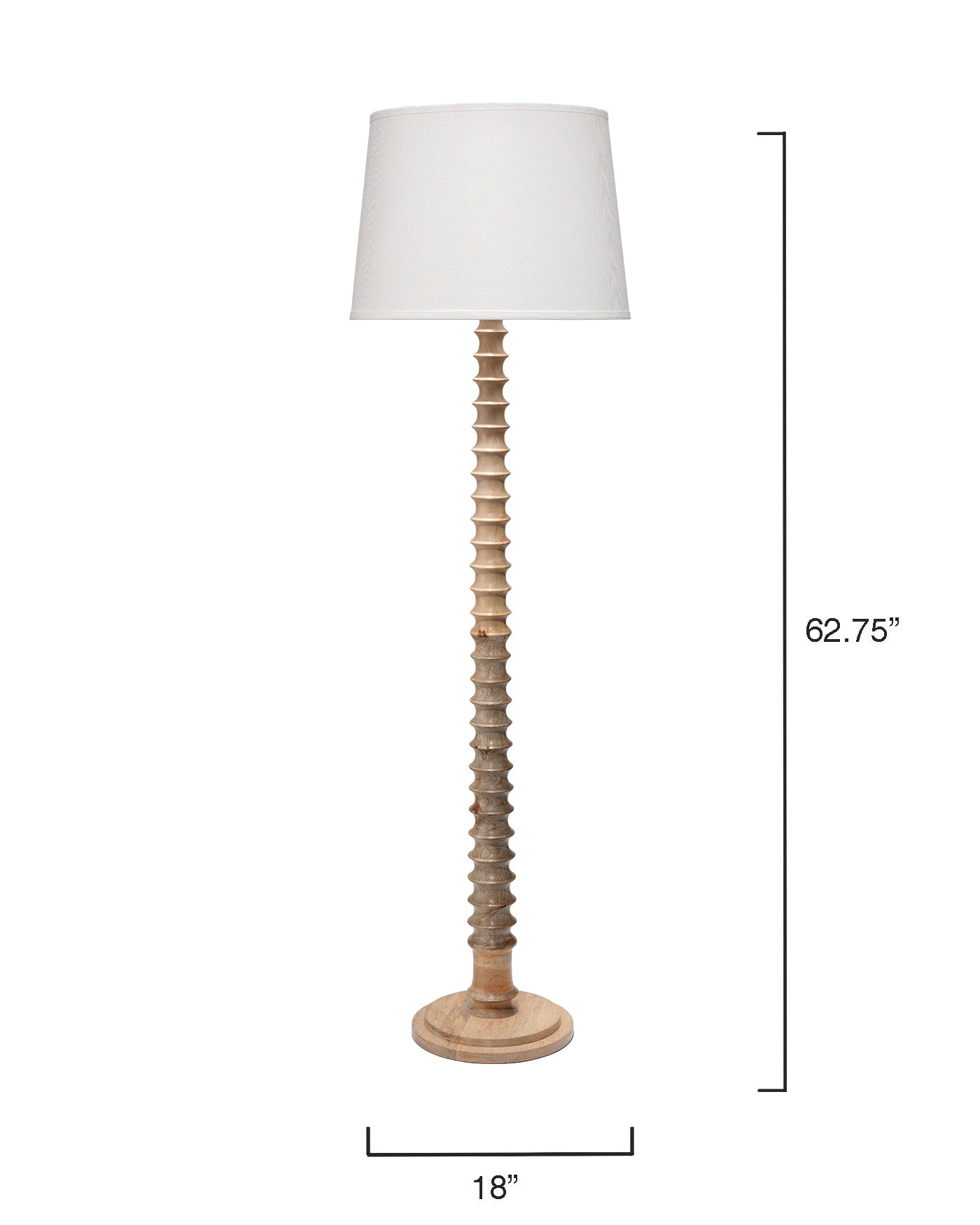 Revolution Floor Lamp in Bleached Wood