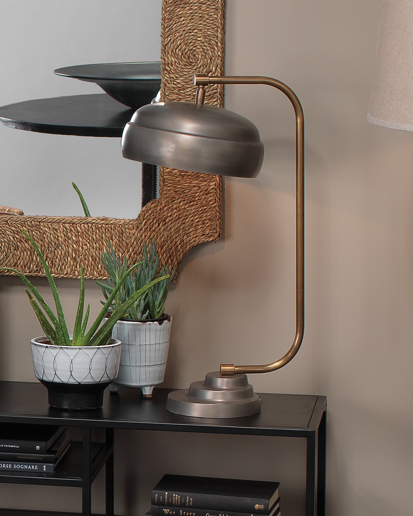 Steam Punk Table Lamp, Large in Gun Metal