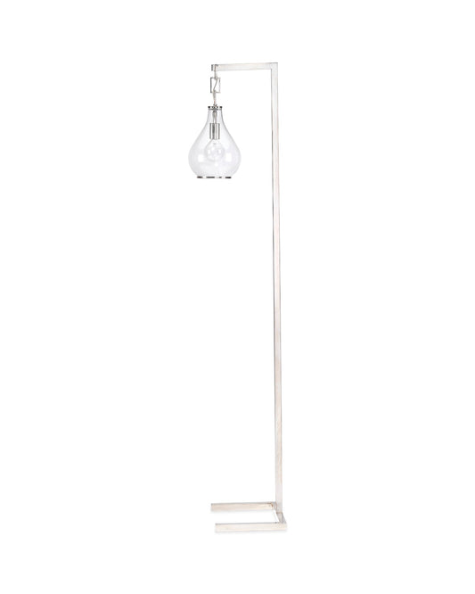 Tear Drop Floor Lamp in Nickel Metal