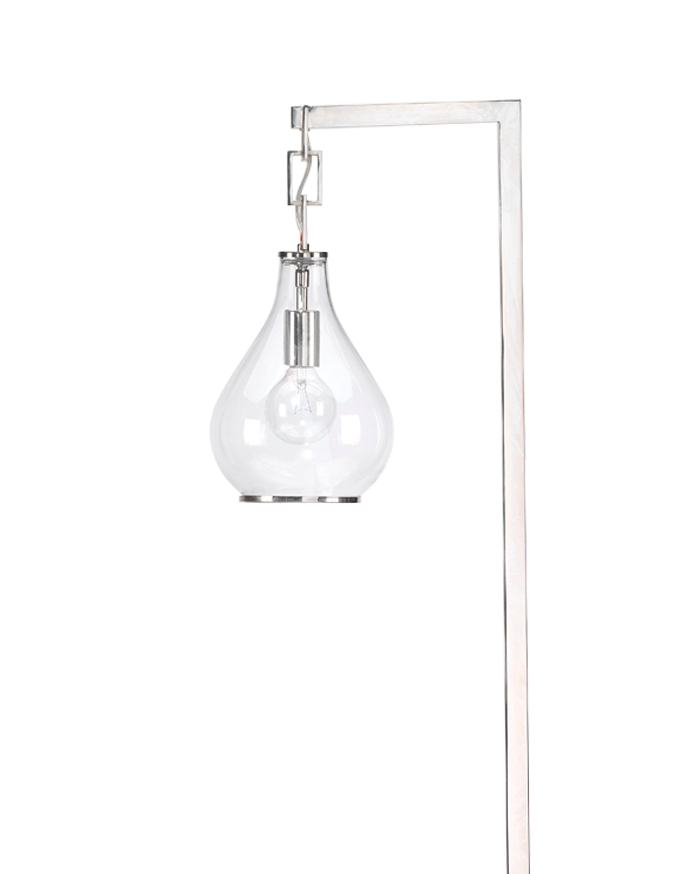 Tear Drop Floor Lamp in Nickel Metal