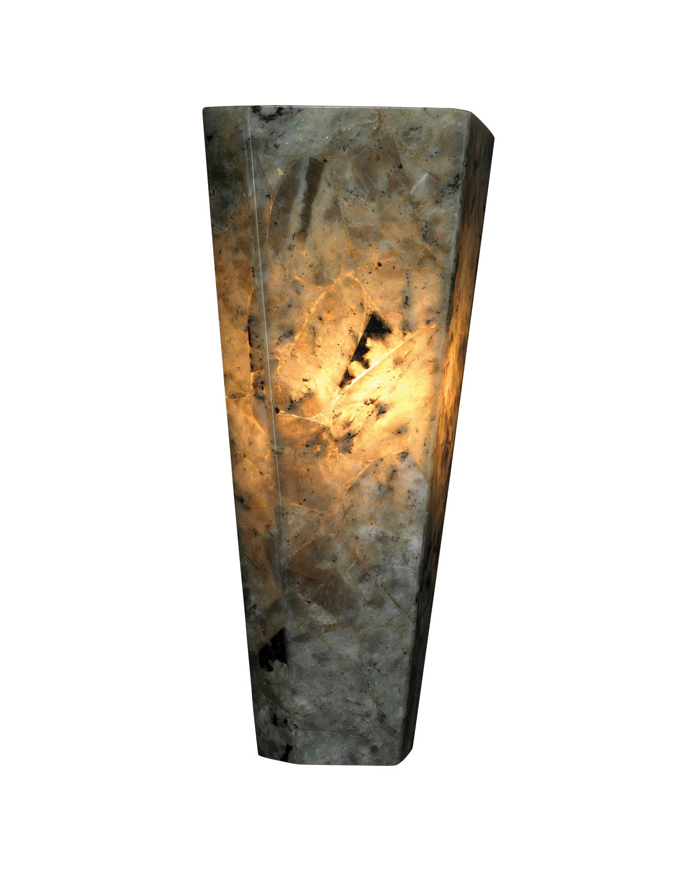 Borealis Tall Hexagon Wall Sconce in Labradorite