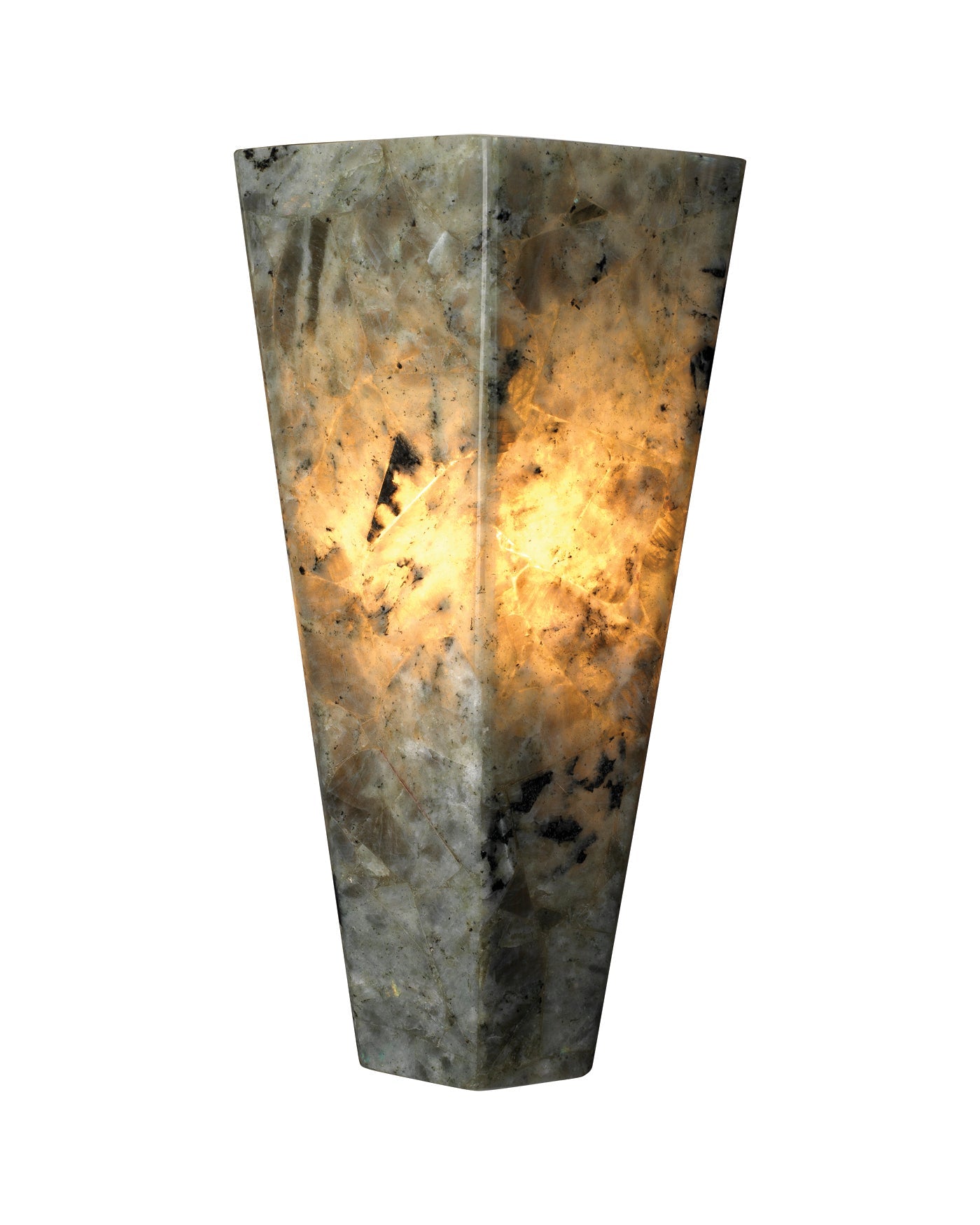 Borealis Tall Hexagon Wall Sconce in Labradorite