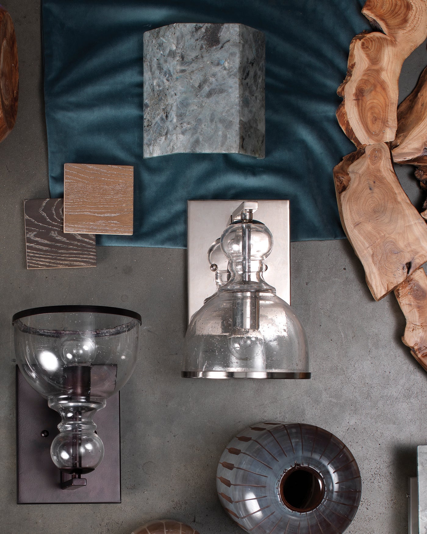 Borealis Hexagon Wall Sconce in Labradorite