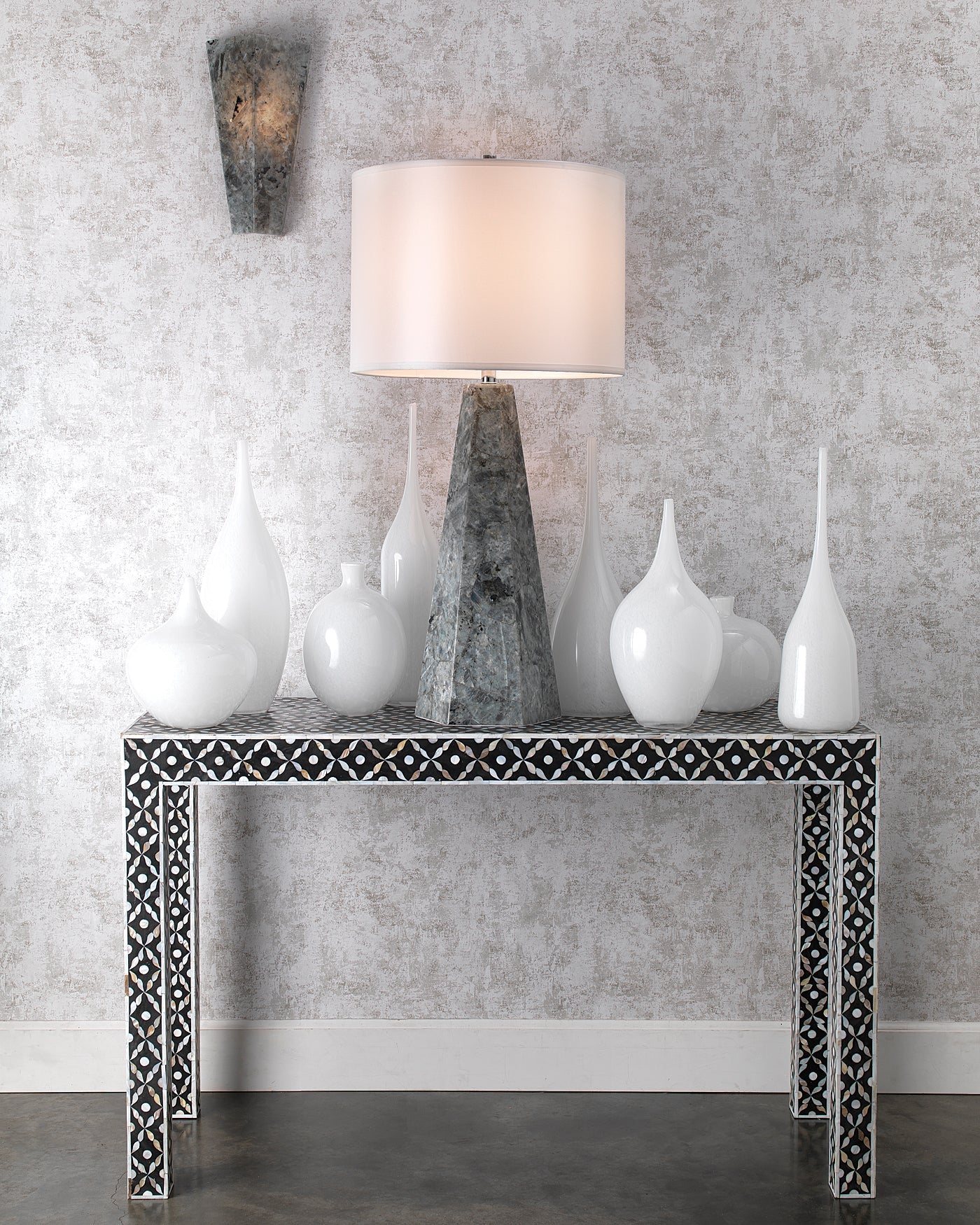 Borealis Tall Hexagon Wall Sconce in Labradorite