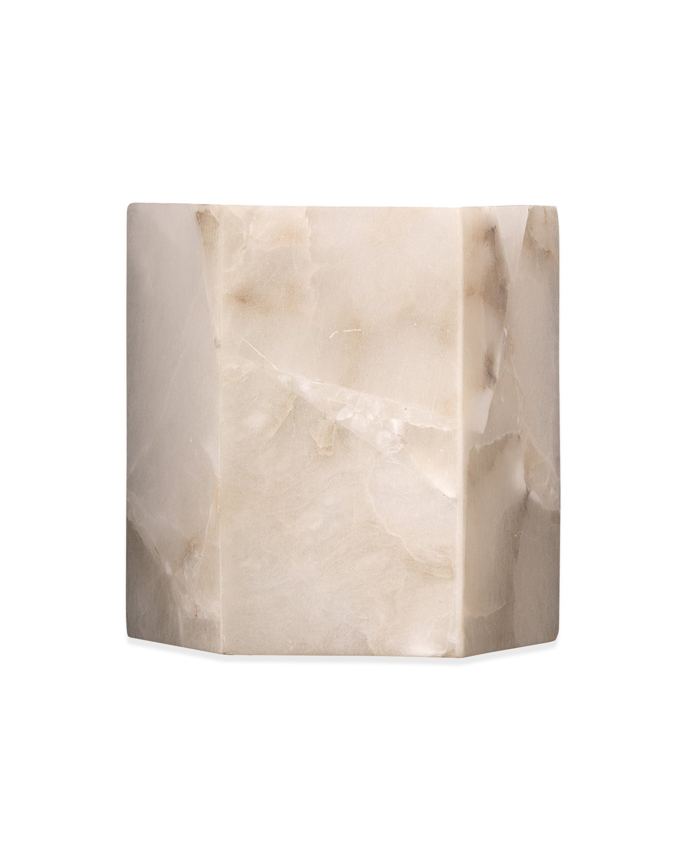 Borealis Hexagon Wall Sconce in Alabaster