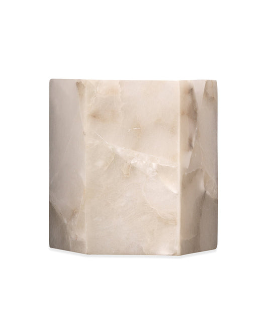 Borealis Hexagon Wall Sconce in Alabaster