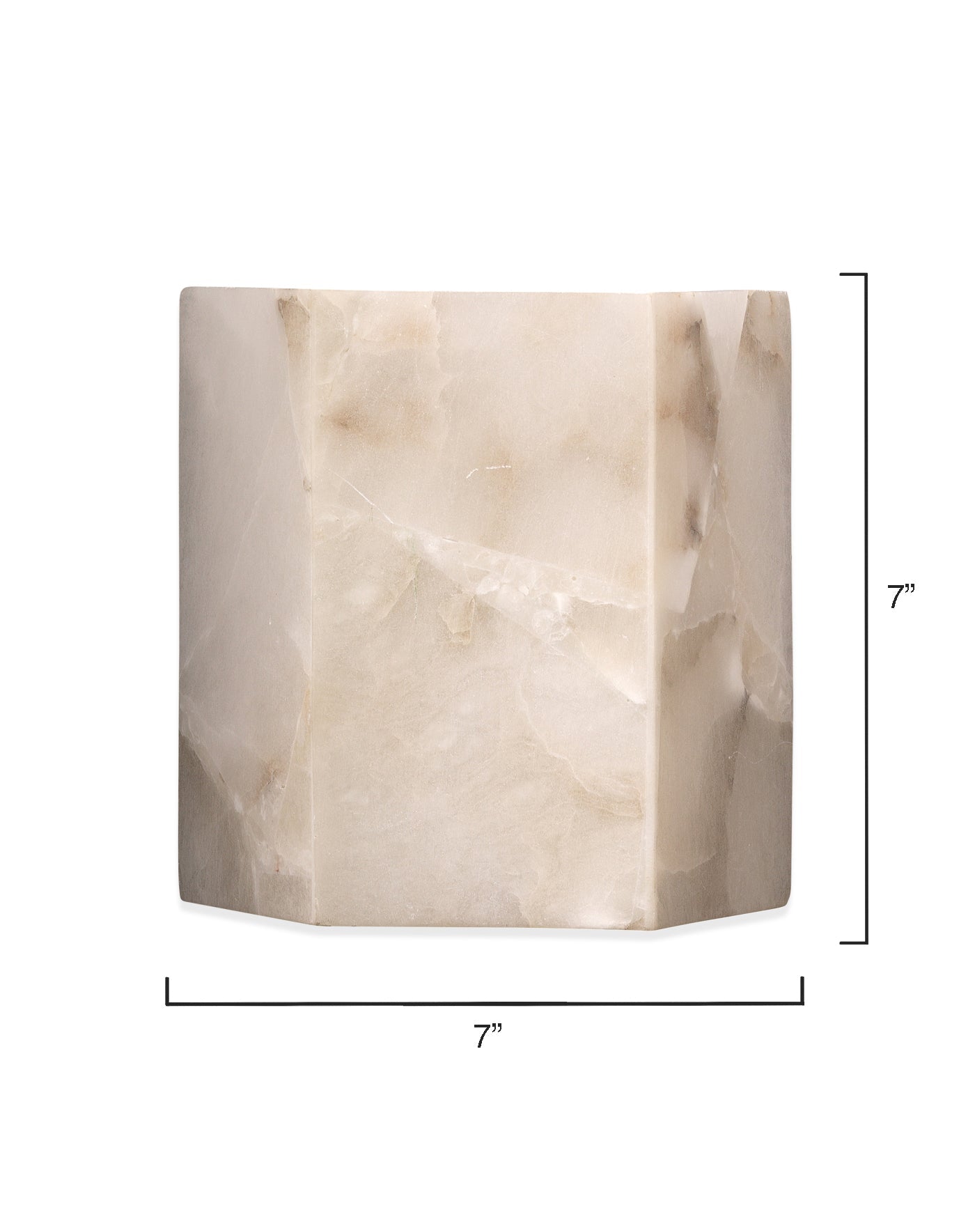 Borealis Hexagon Wall Sconce in Alabaster