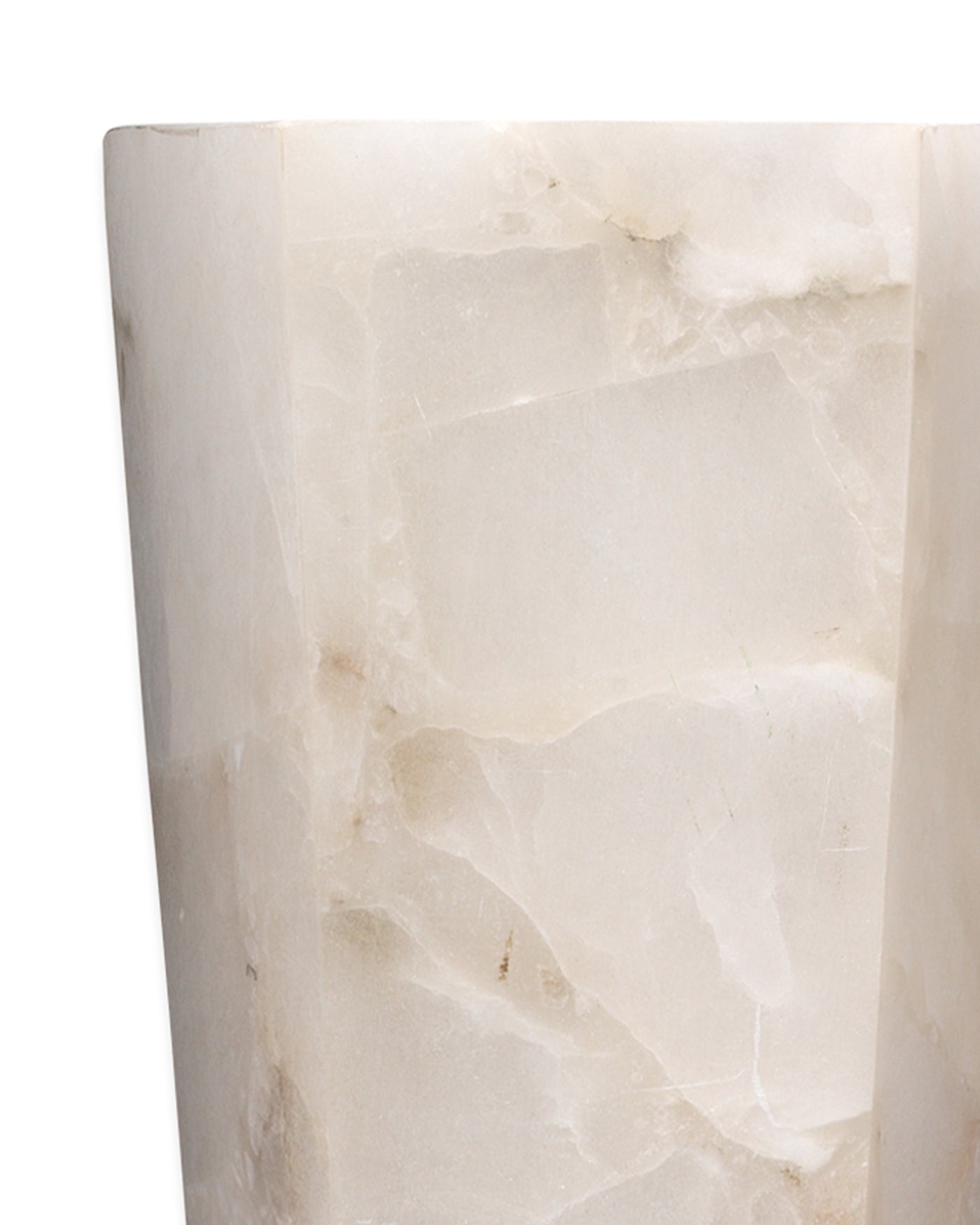 Borealis Tall Hexagon Wall Sconce in Alabaster