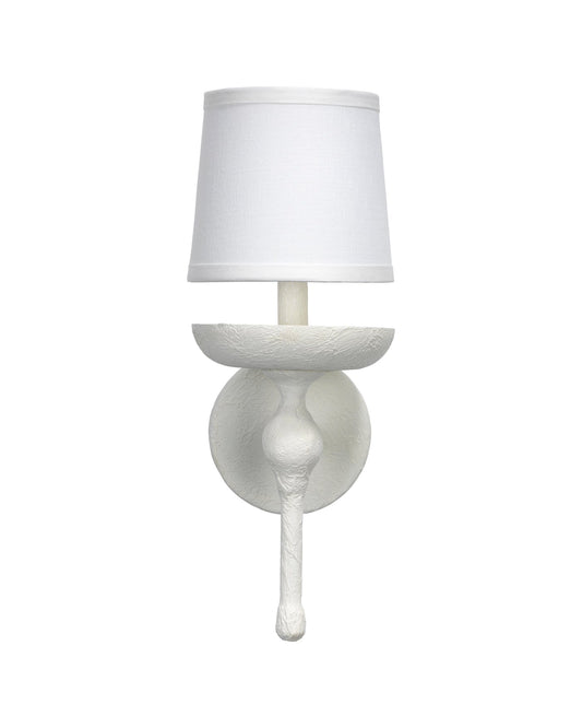 Concord Wall Sconce in White Plaster