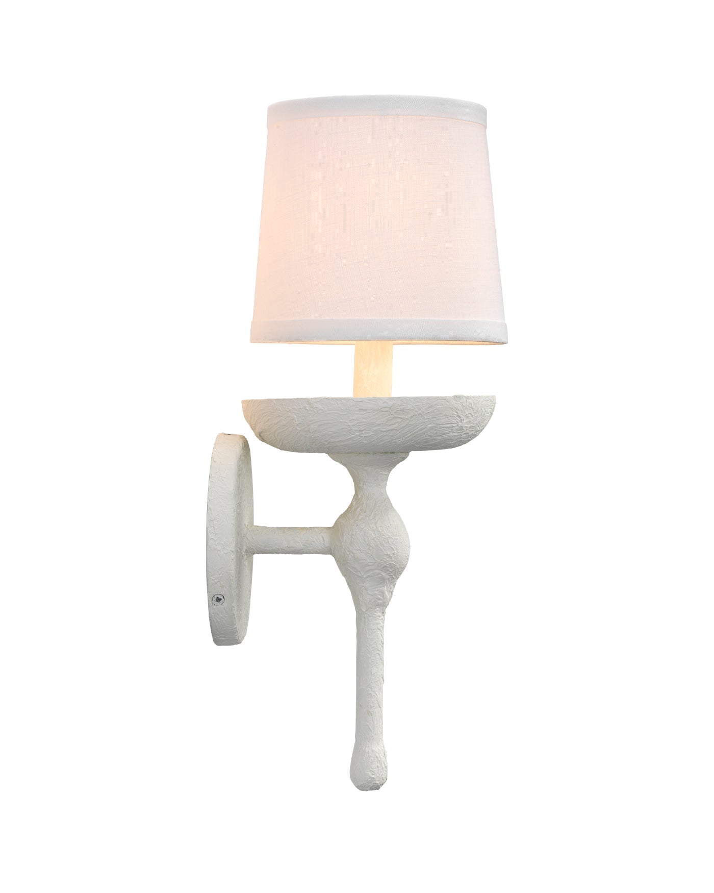 Concord Wall Sconce in White Plaster