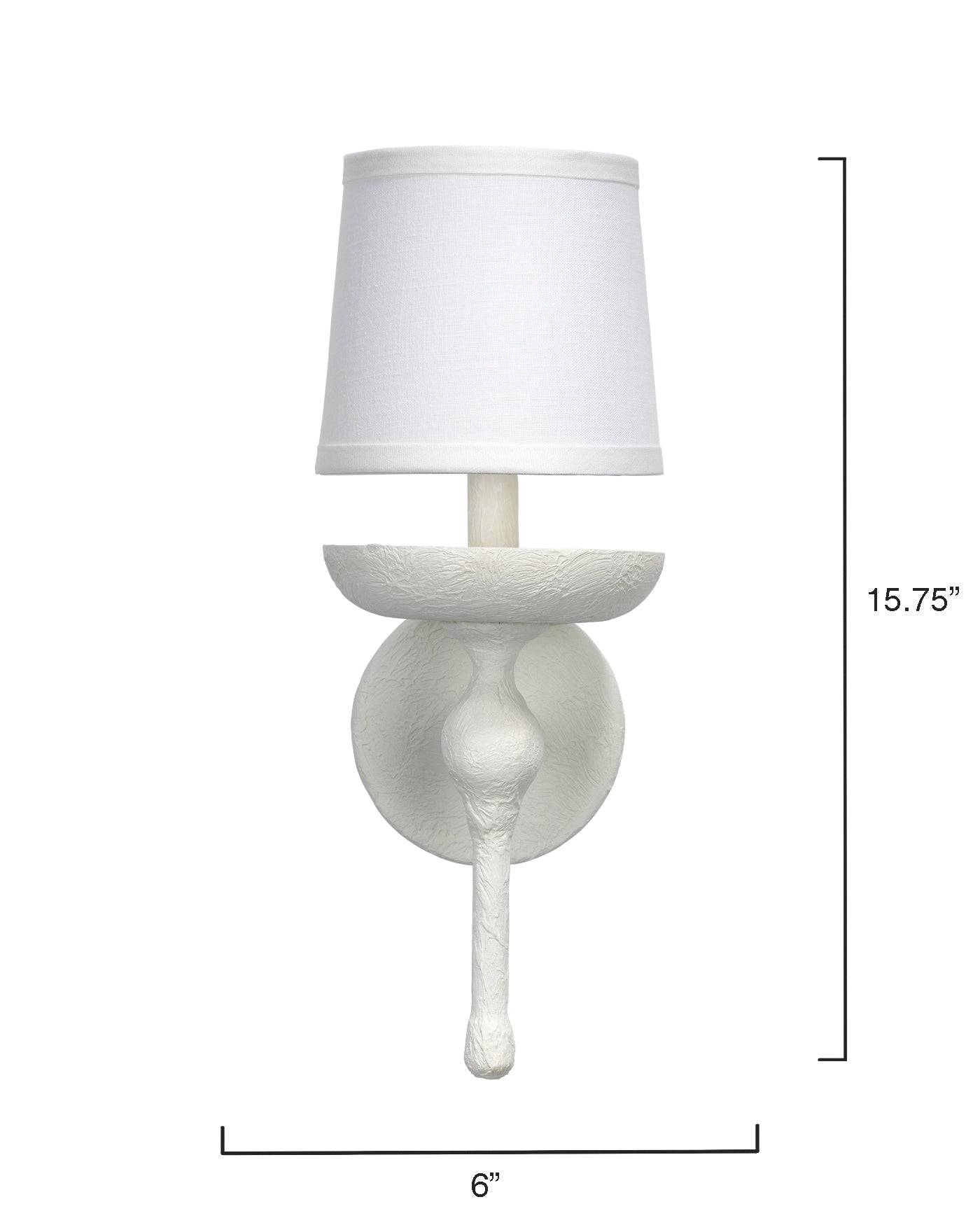 Concord Wall Sconce in White Plaster