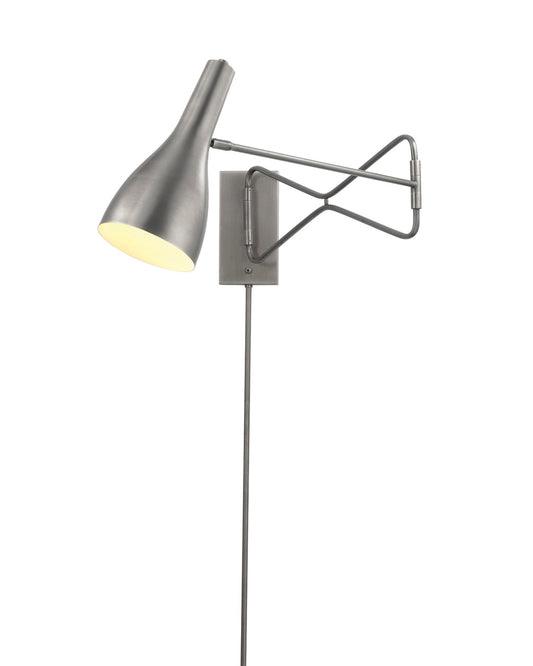 Lenz Swing Arm Wall Sconce in Gun Metal