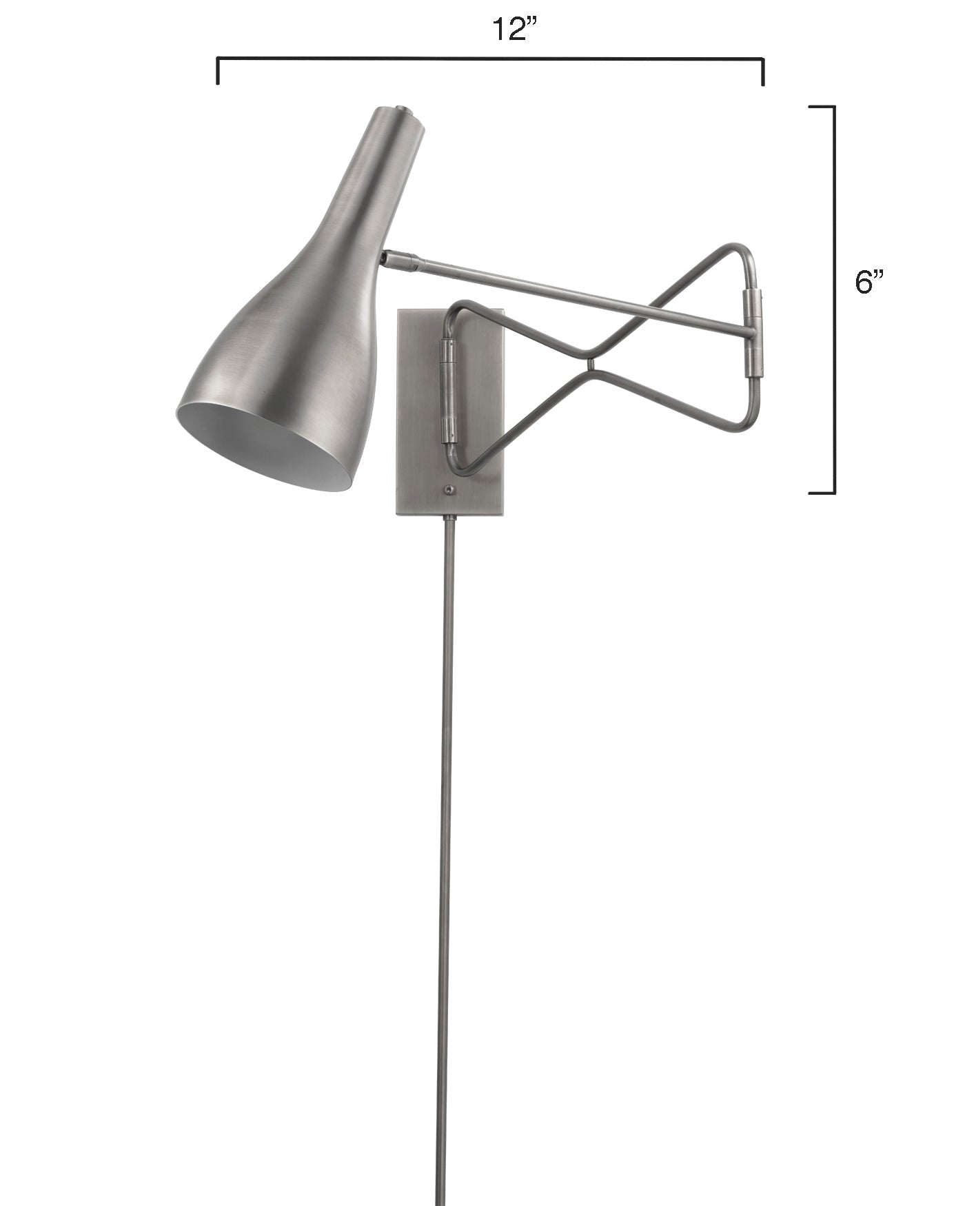 Lenz Swing Arm Wall Sconce in Gun Metal