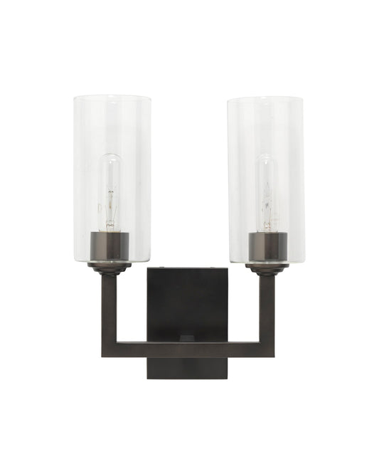 Linear Double Wall Sconce in Oil Rubbed Bronze Metal