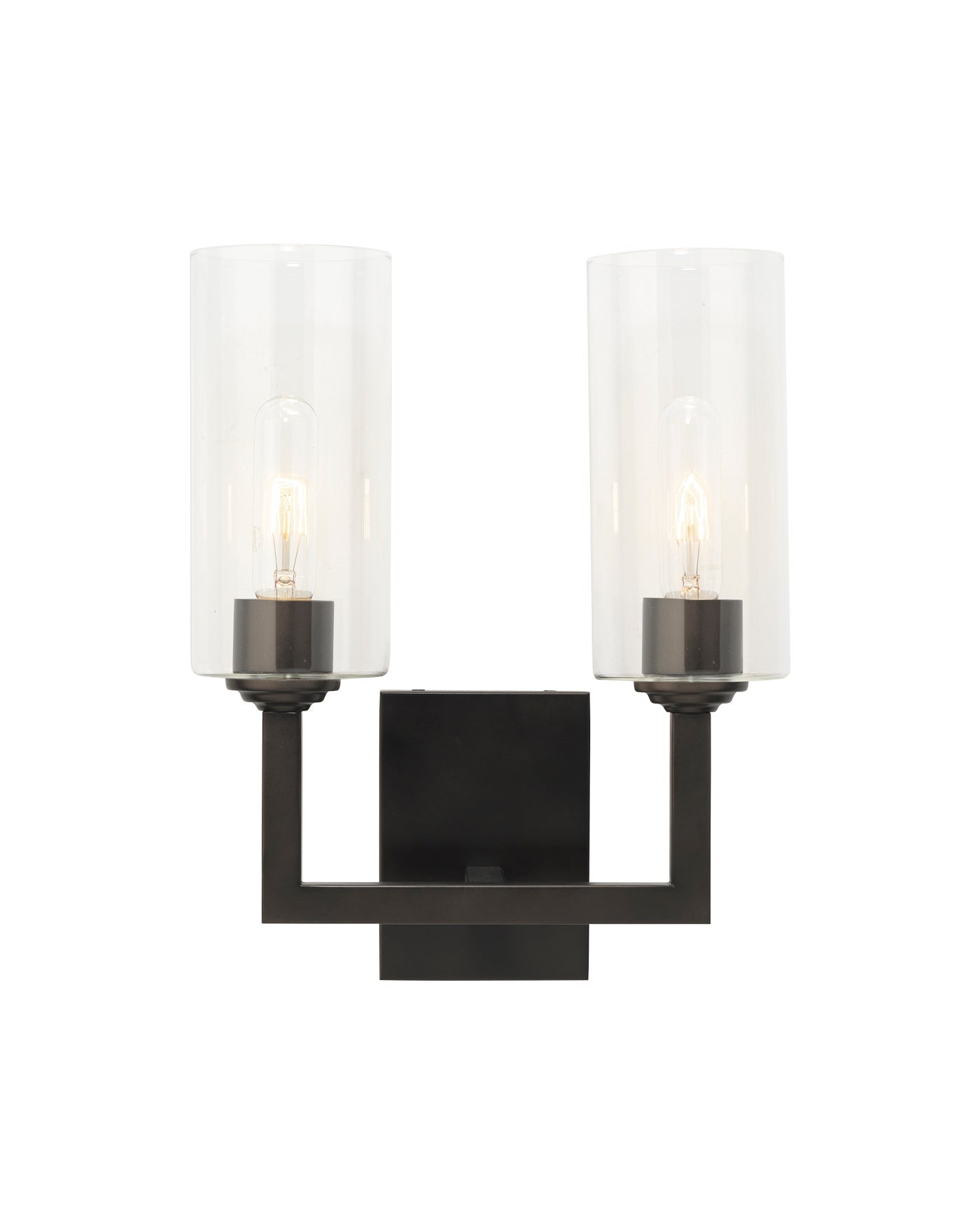Linear Double Wall Sconce in Oil Rubbed Bronze Metal