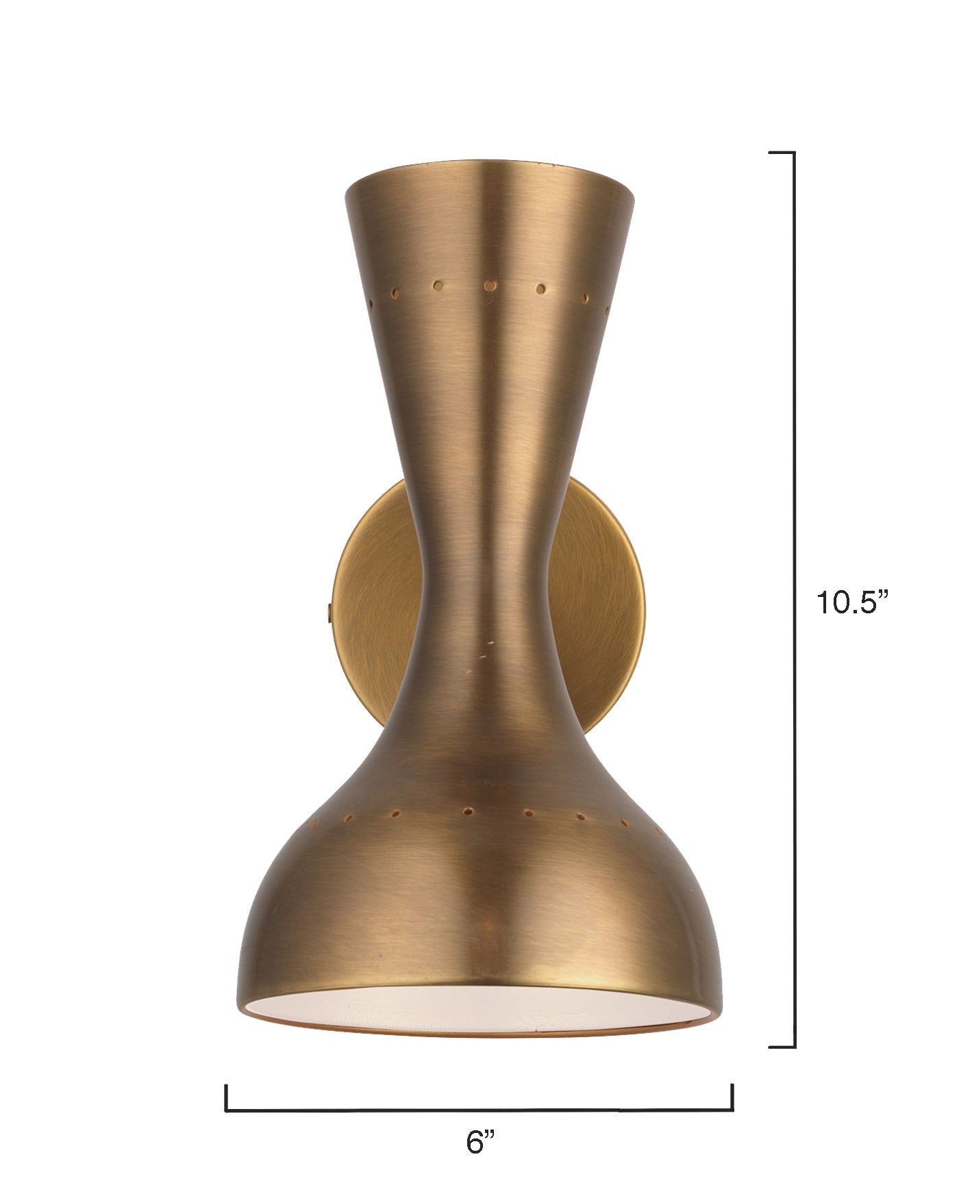 Pisa Wall Sconce in Antique Brass Metal