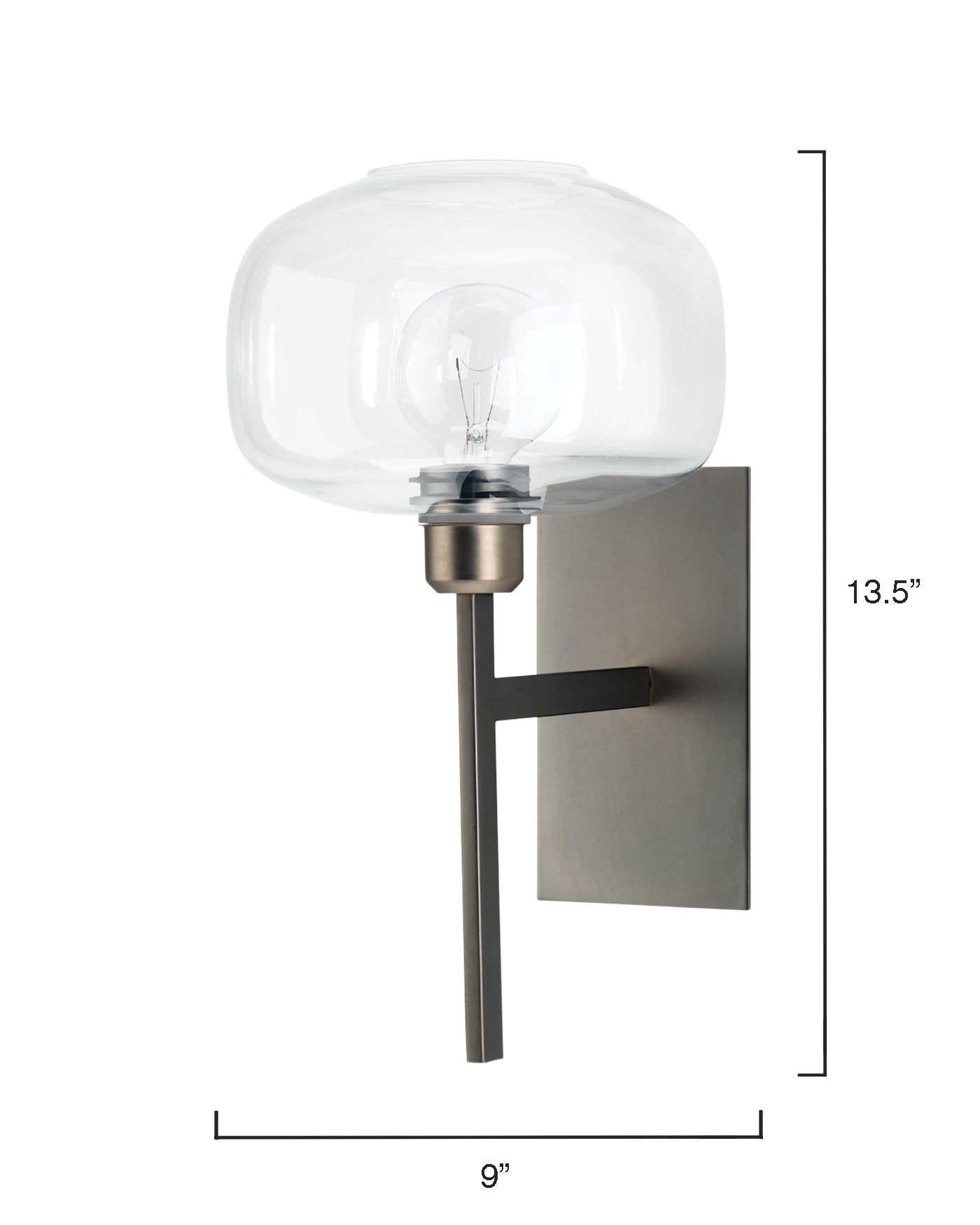 Scando Mod Sconce in Gun Metal