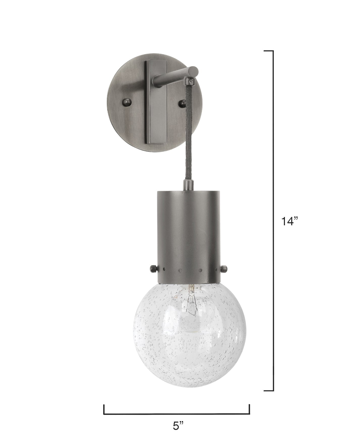 Strada Pendant Sconce in Gun Metal