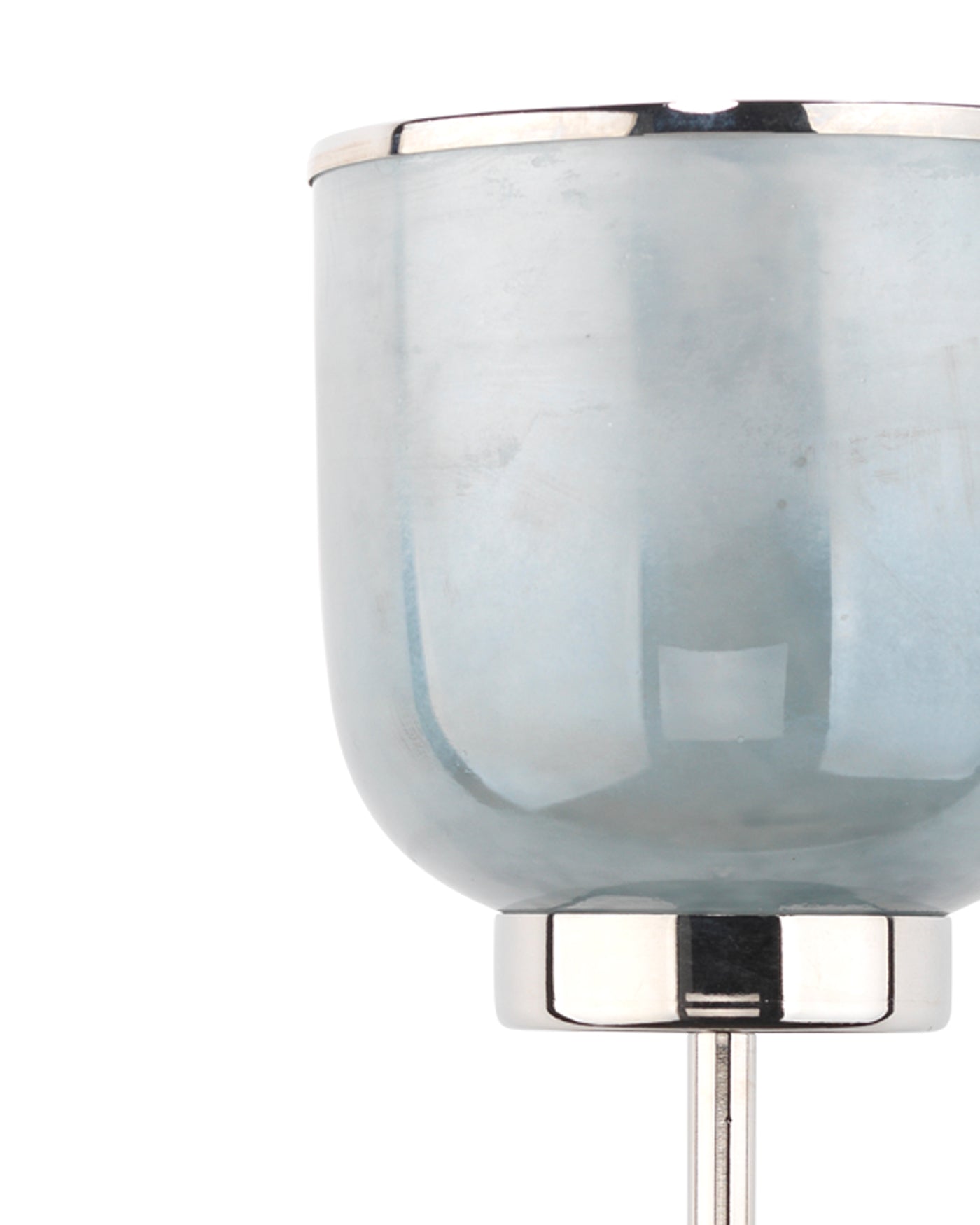 Vapor Single Sconce in Opal Glass & Nickel Metal