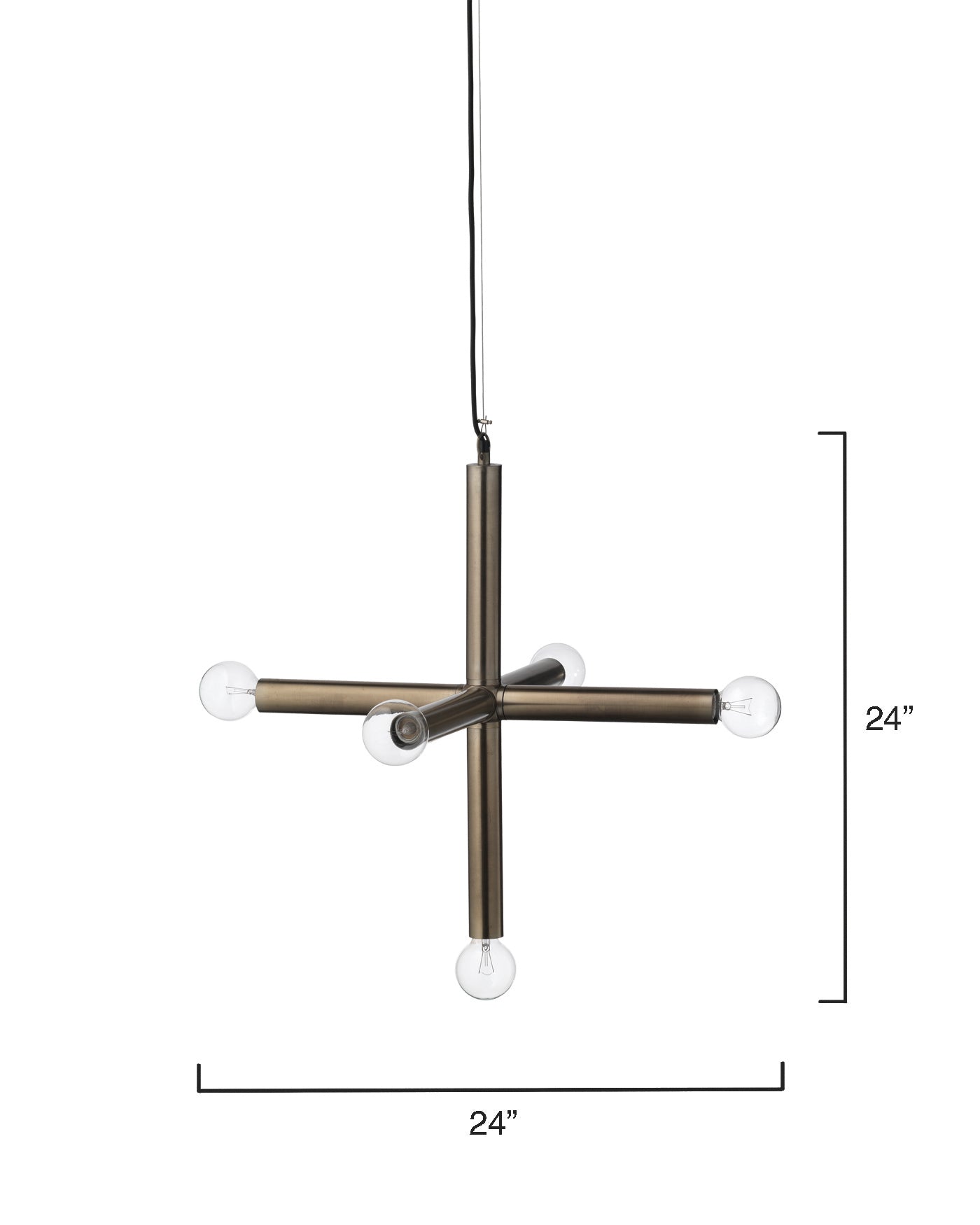 Moda Pendant, Large in Gun Metal