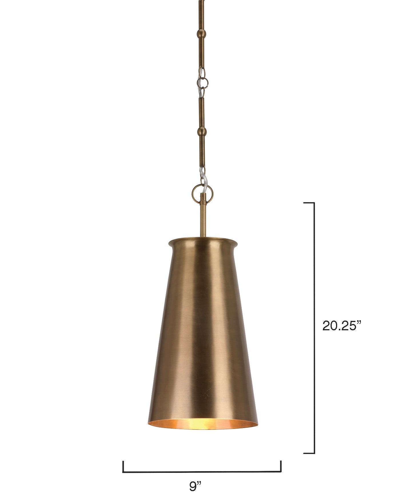 Nara Pendant in Antique Brass Metal