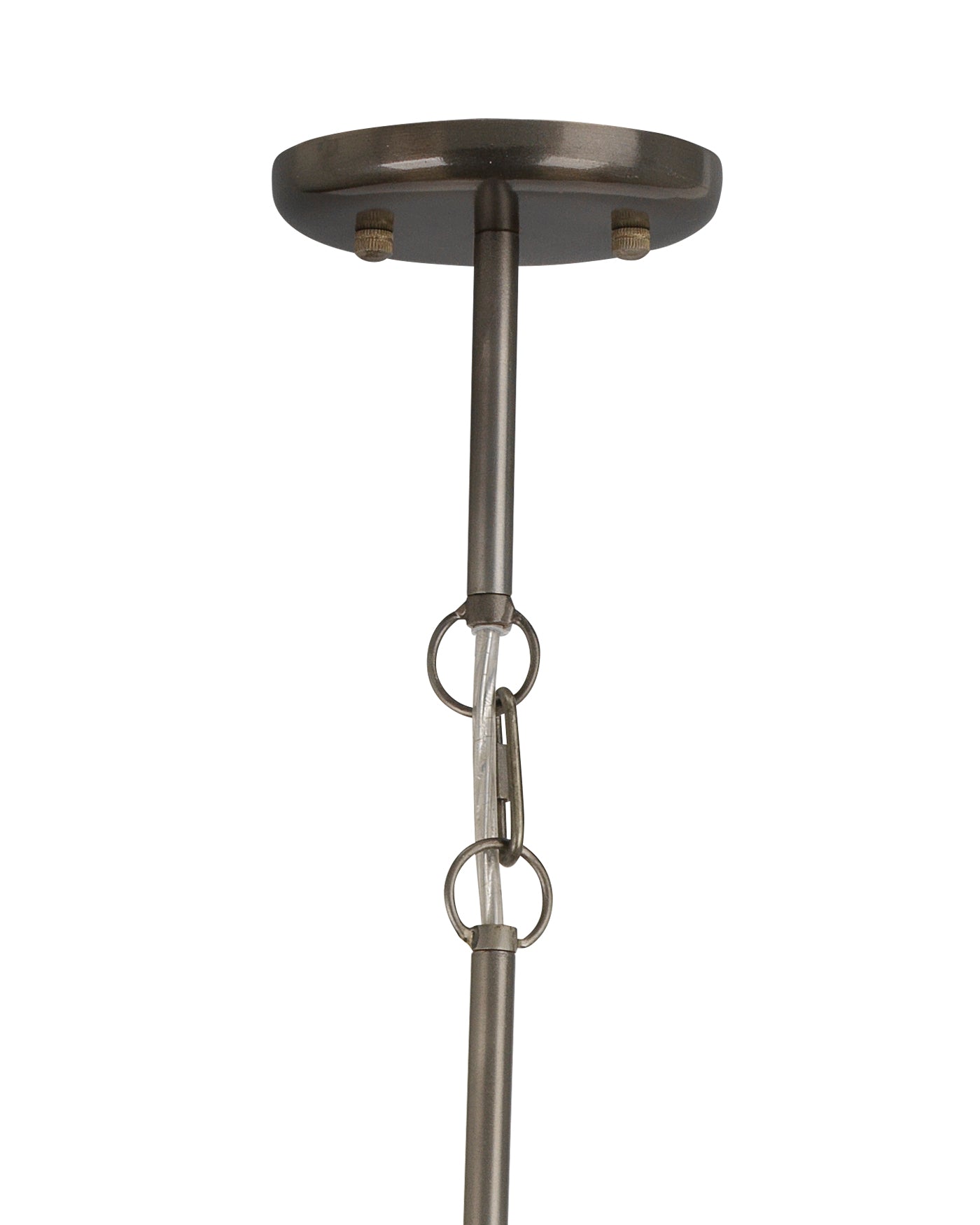 Nara Pendant in Clear Glass With Gun Metal Hardware