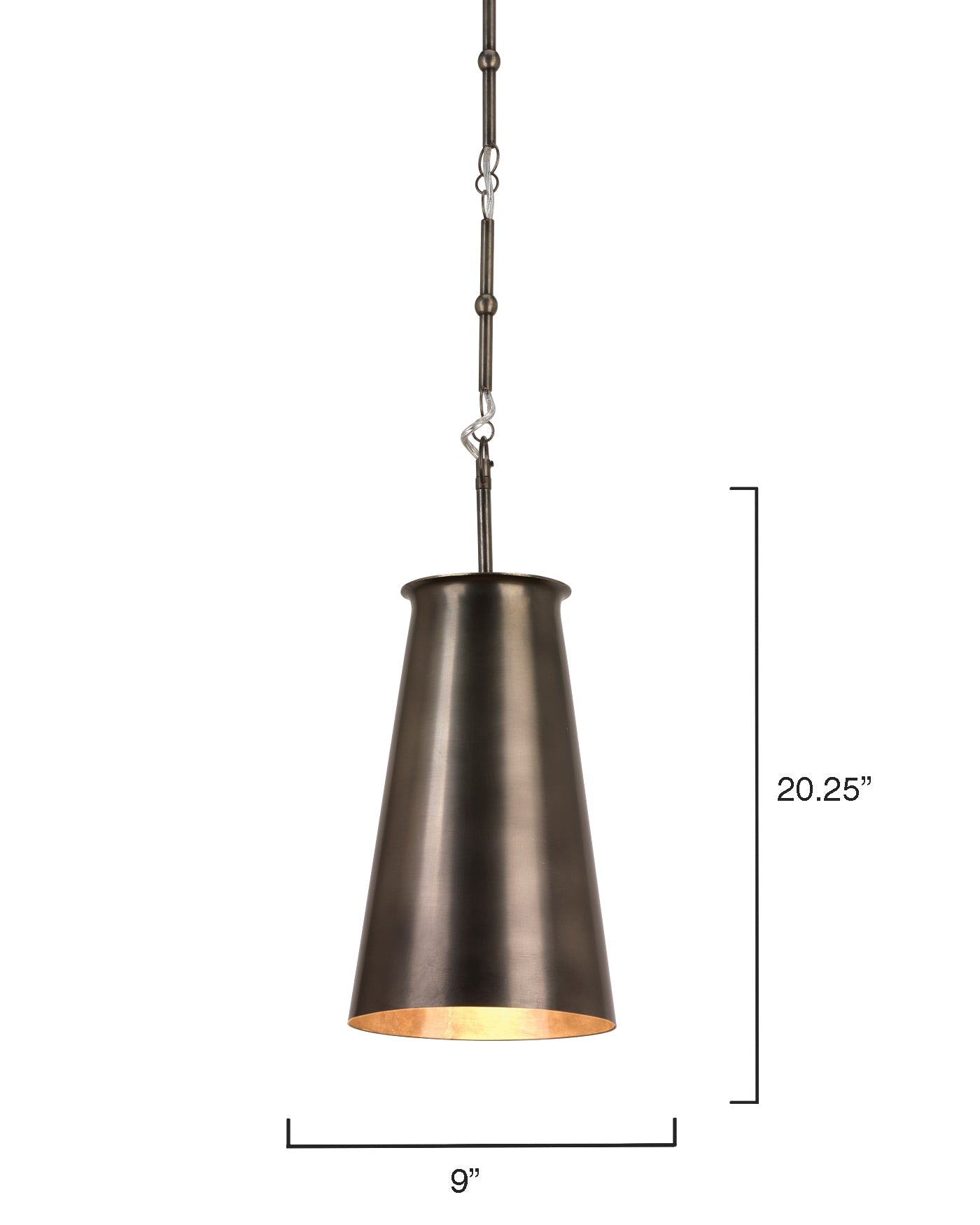 Nara Pendant in Gun Metal