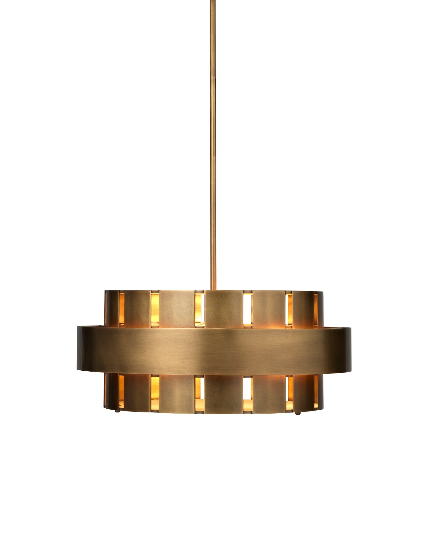 Orbit Chandelier in Antique Brass With Acrylic Diffuser