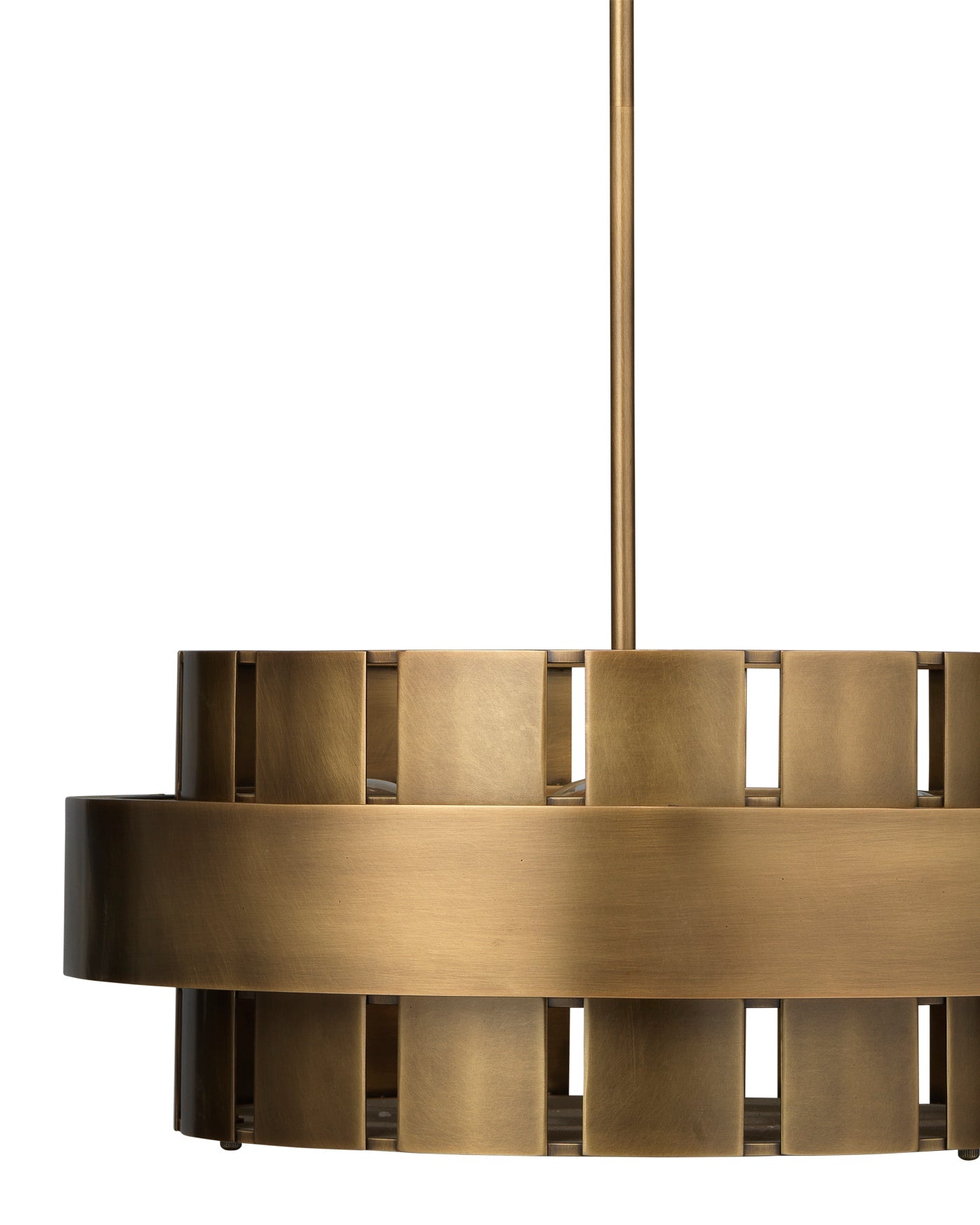 Orbit Chandelier in Antique Brass With Acrylic Diffuser