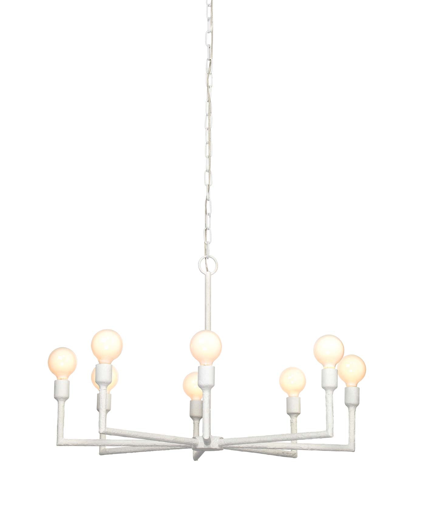 Park Chandelier in White Gesso