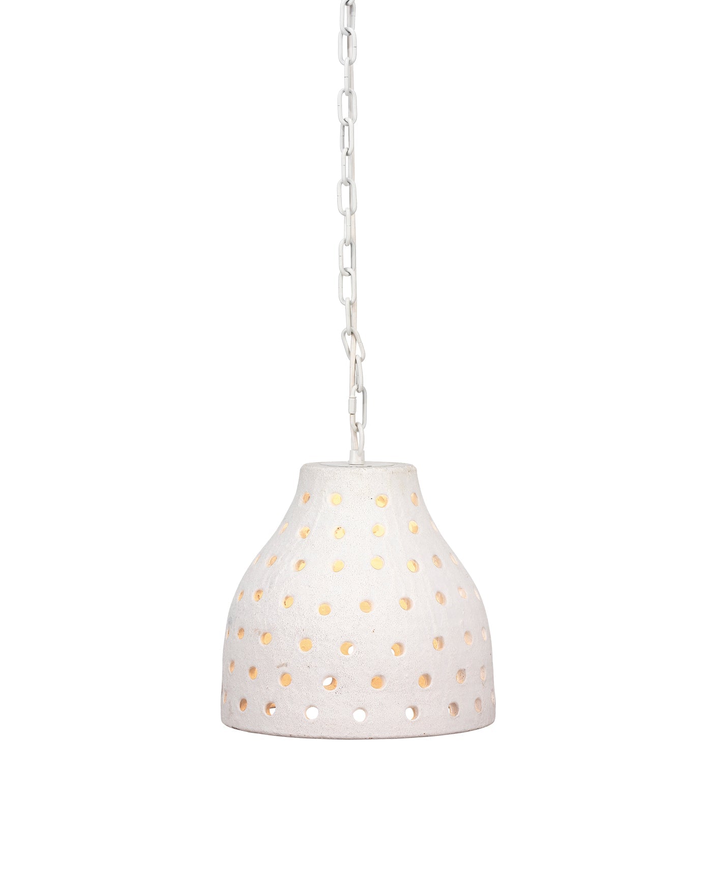 Large Porous Pendant in Textured Matte White Ceramic