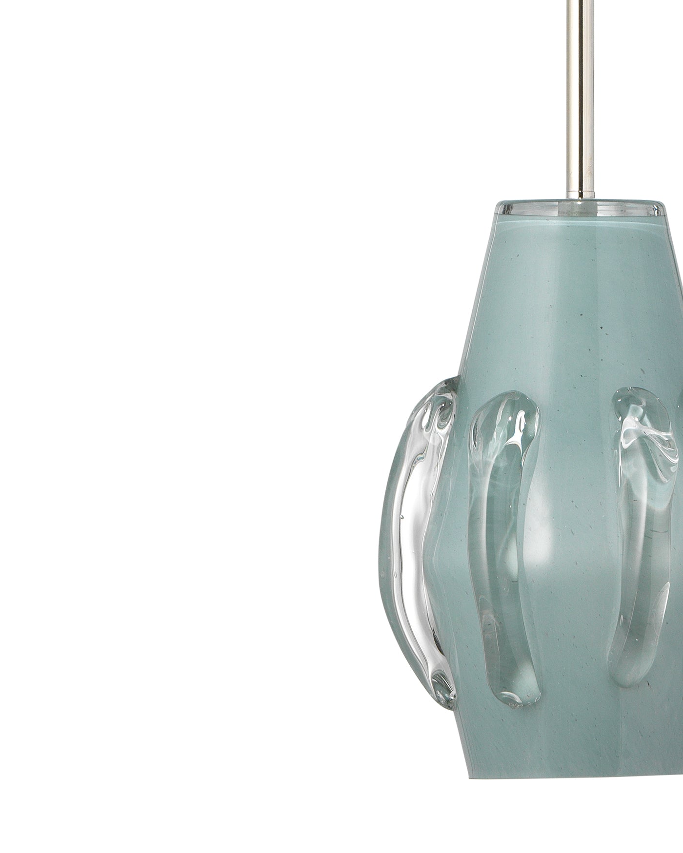 Talon Pendant in Cornflower Blue Glass