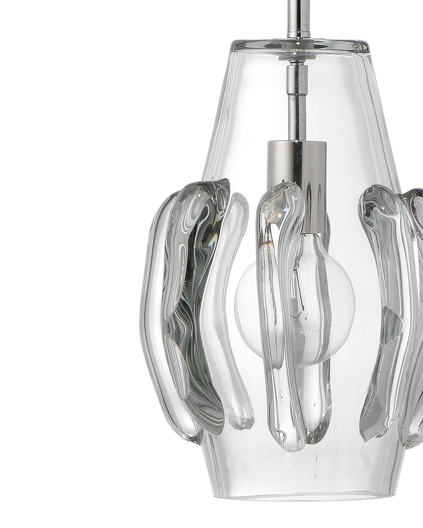 Talon Pendant in Clear Glass