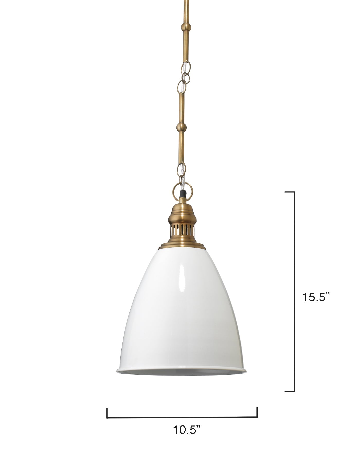 Tavern Pendant in White Metal
