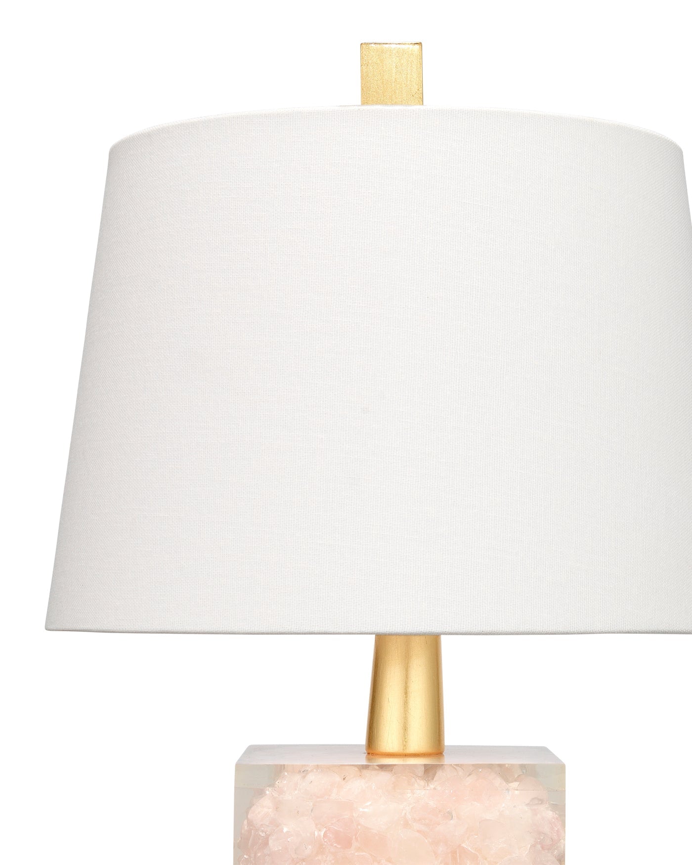 Bijou Table Lamp With Cone Shade in White Linen
