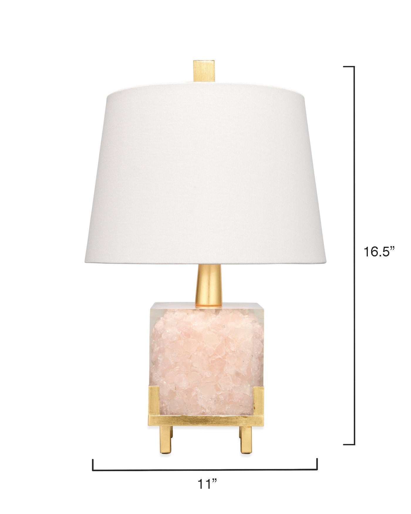 Bijou Table Lamp With Cone Shade in White Linen