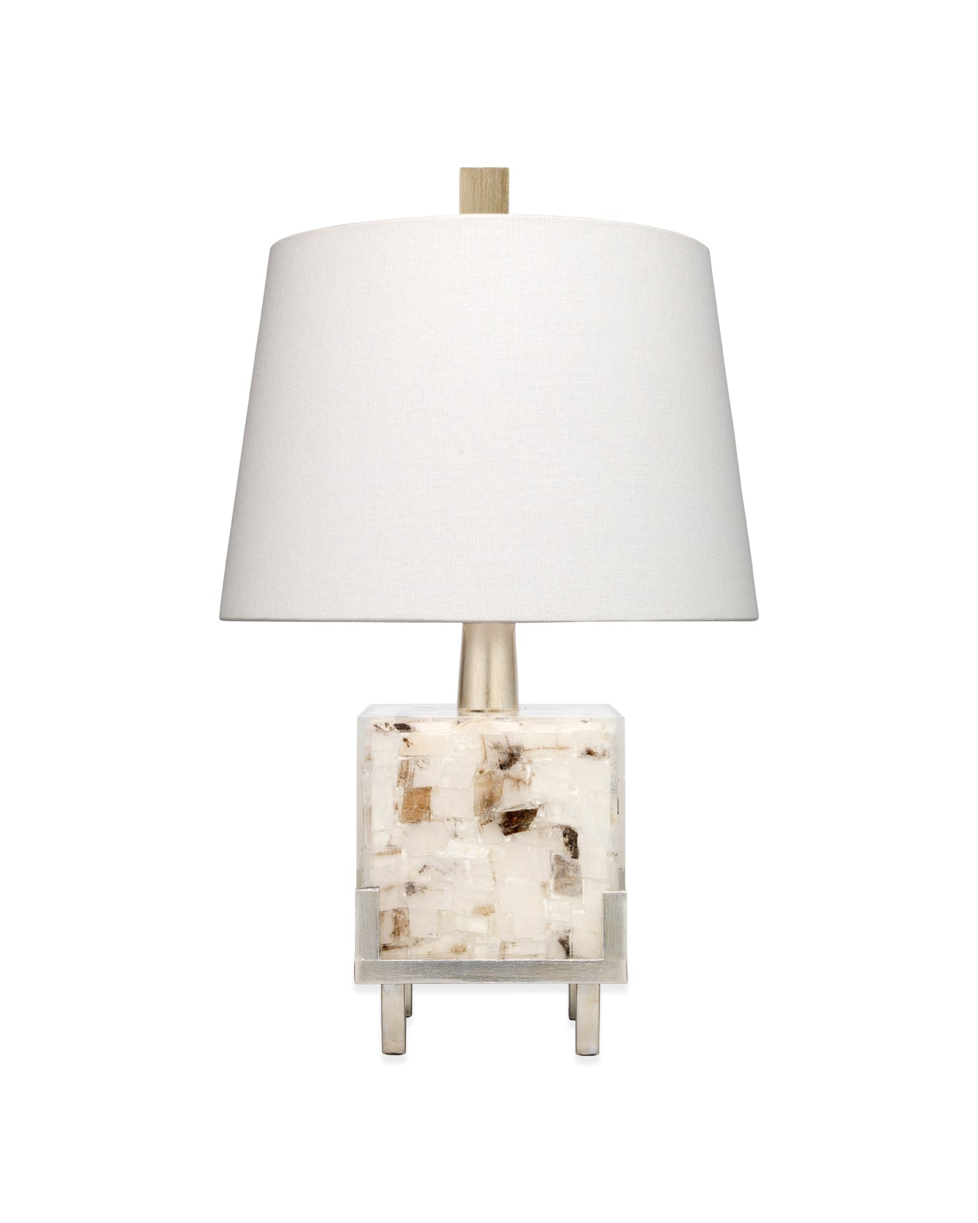 Bijou Table Lamp With Cone Shade in White Linen