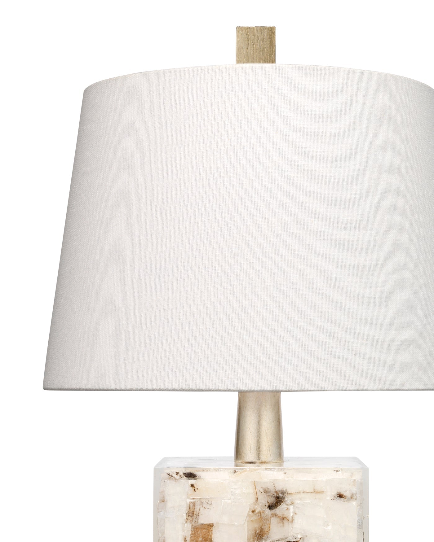 Bijou Table Lamp With Cone Shade in White Linen