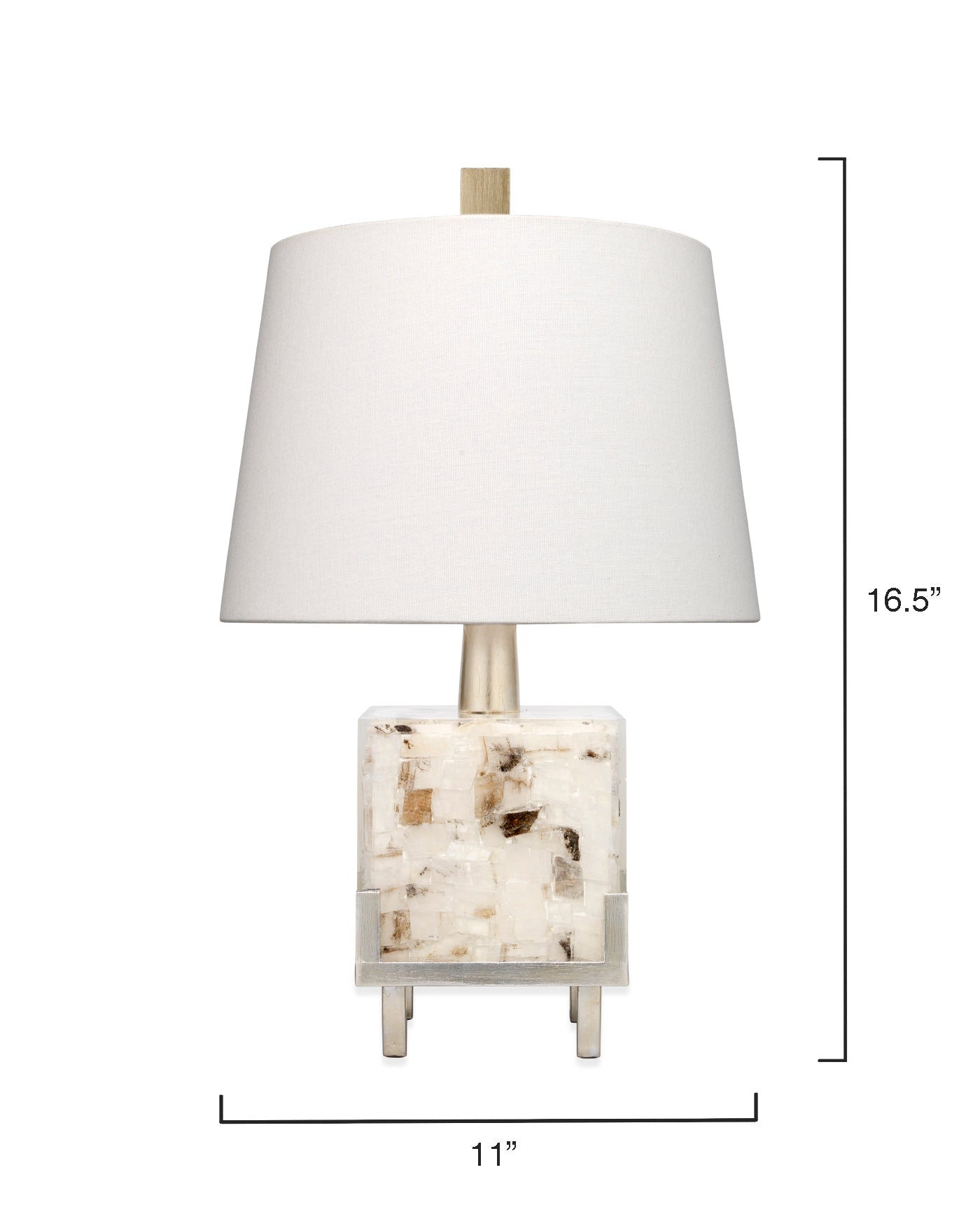 Bijou Table Lamp With Cone Shade in White Linen