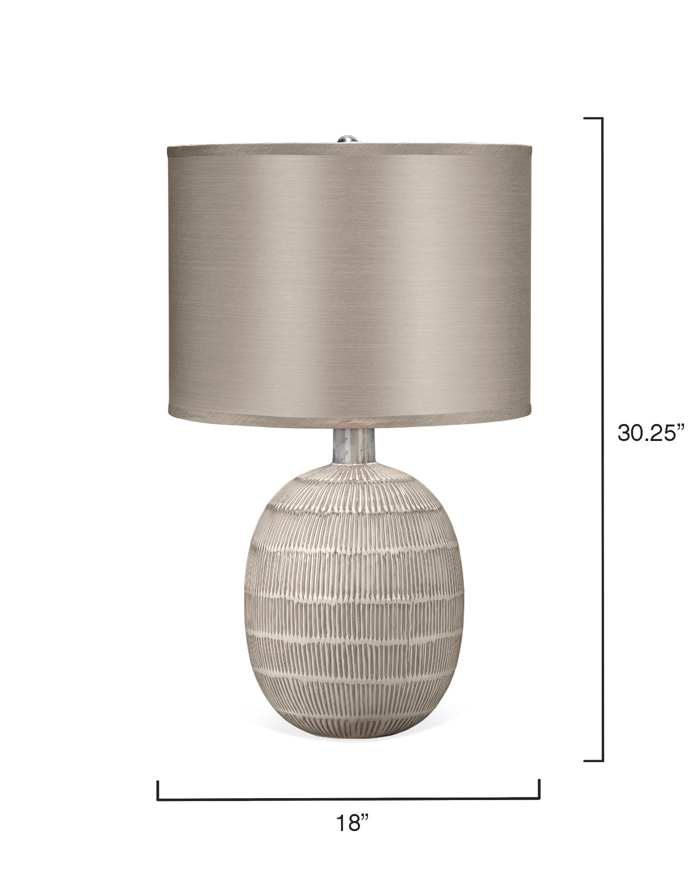 Prairie Table Lamp in Beige & Off White Patterned Ceramic