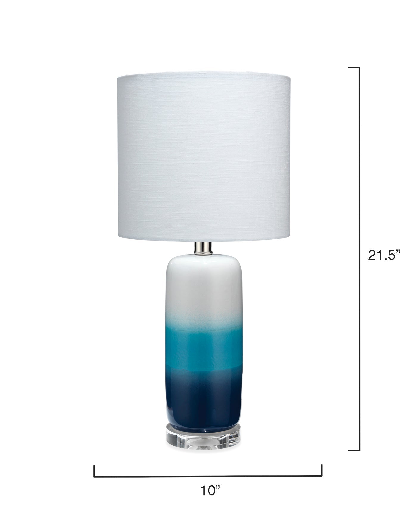 Haze Table Lamp in Blue Ombre Ceramic