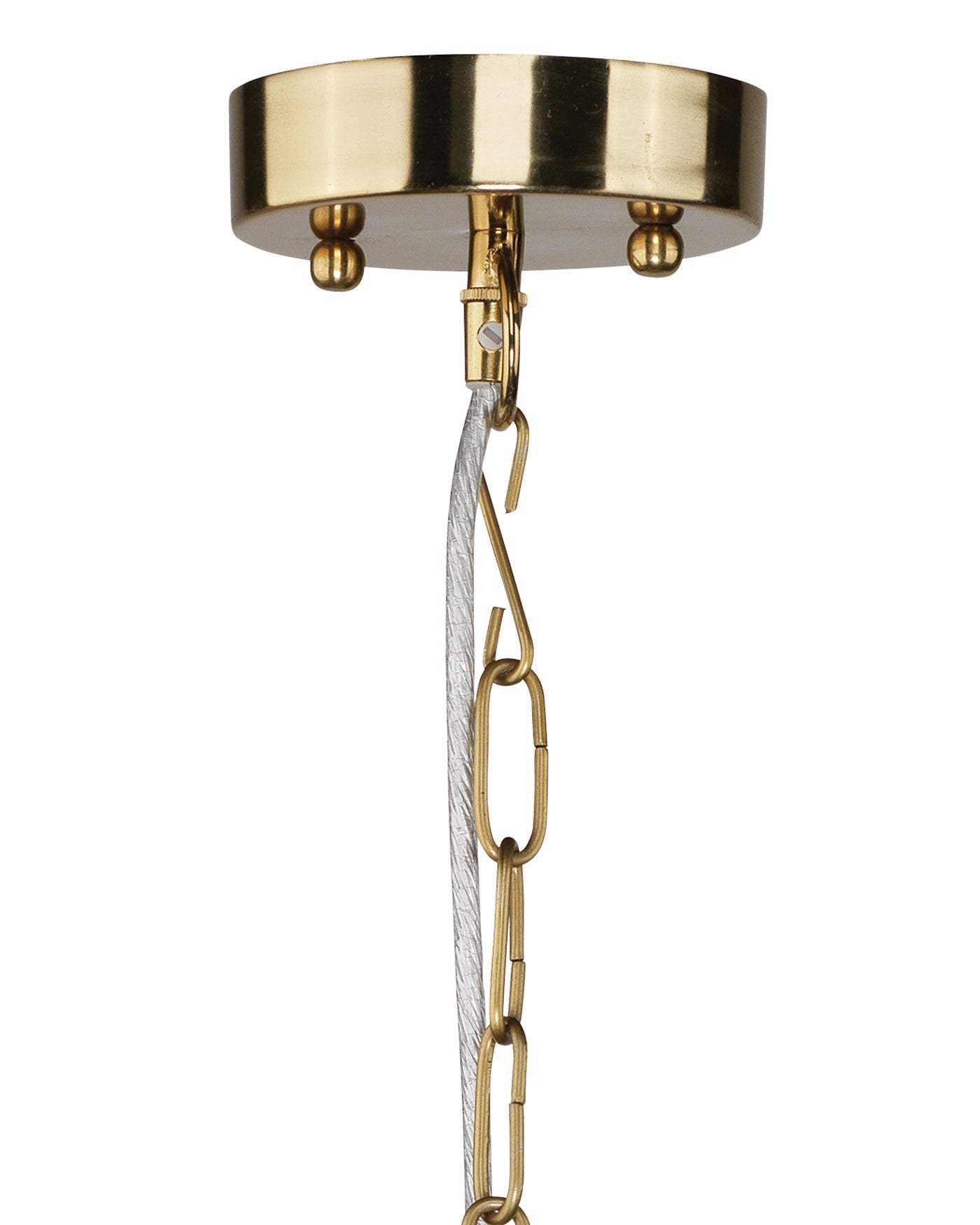 Luca Pendant in Antique Brass & Clear Seeded Glass