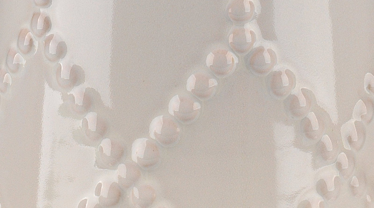 Hobnail Table Lamp in Off White Ceramic