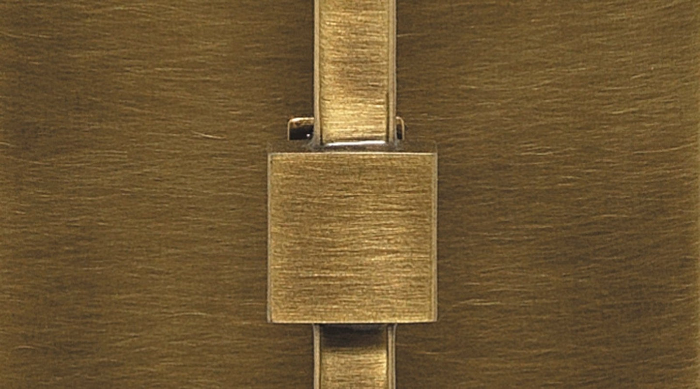 Minerva Wall Sconce in Antique Brass With White Linen Shade