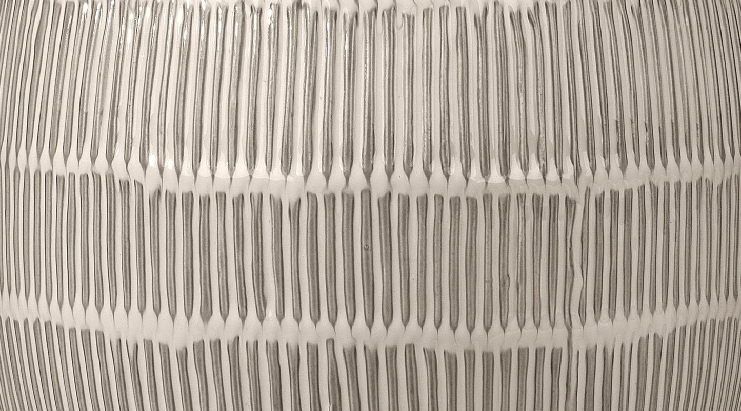 Prairie Table Lamp in Beige & Off White Patterned Ceramic